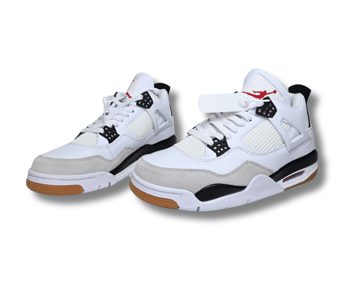 SB X AJ4 White Gray Black - Image 4