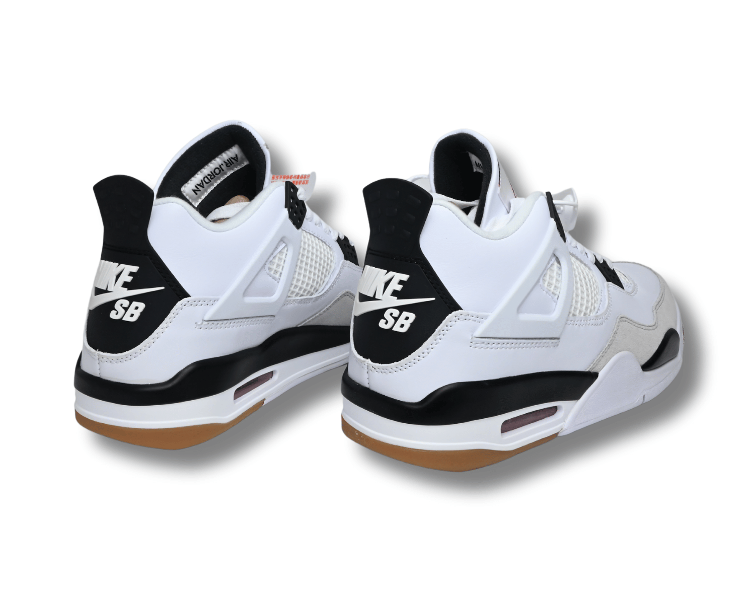 SB X AJ4 White Gray Black - Image 3