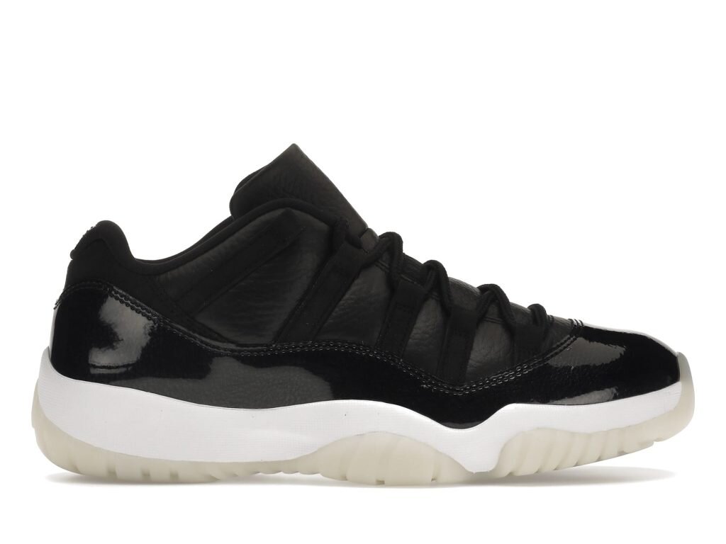 AJ11 Retro Low 72-10, Black/White/Sail/Gym Red