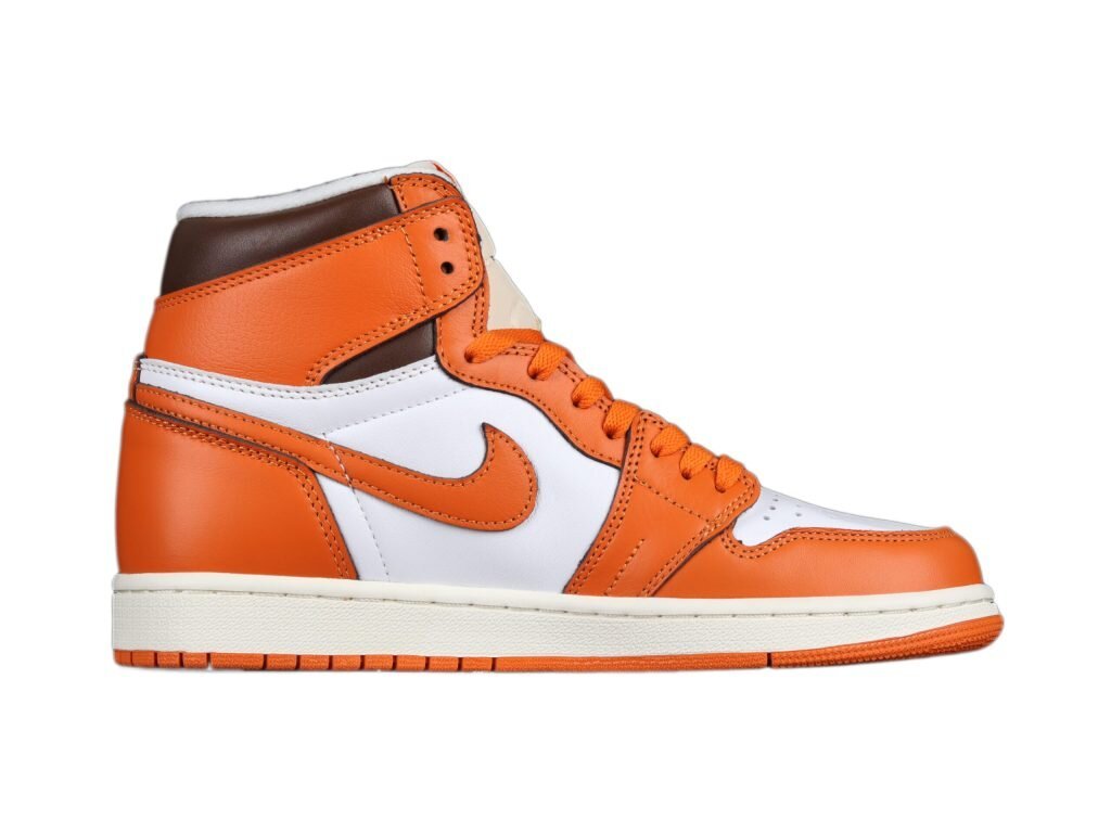 AJ1 High "Starfish", White/Orange Red