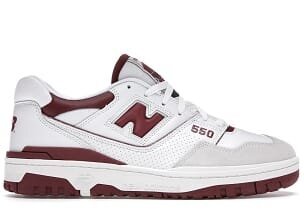 New Balance 550, Sea Salt Burgundy - Image 2