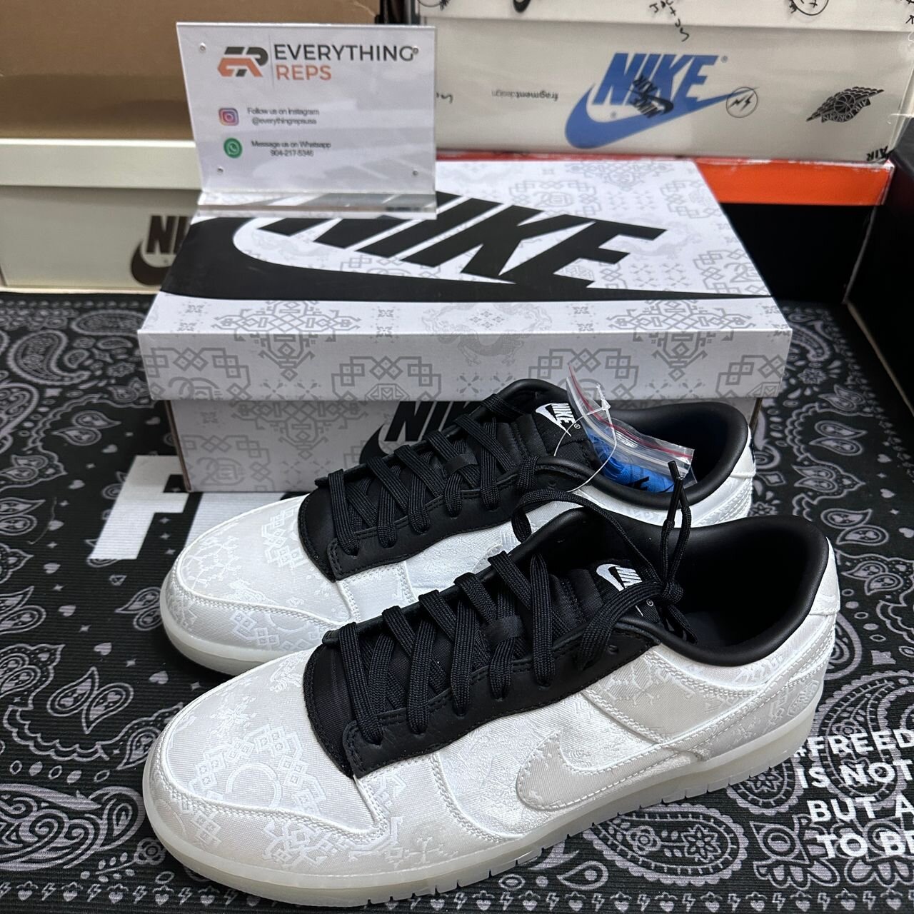 Dunk Low CLOT Fragment White - Image 3