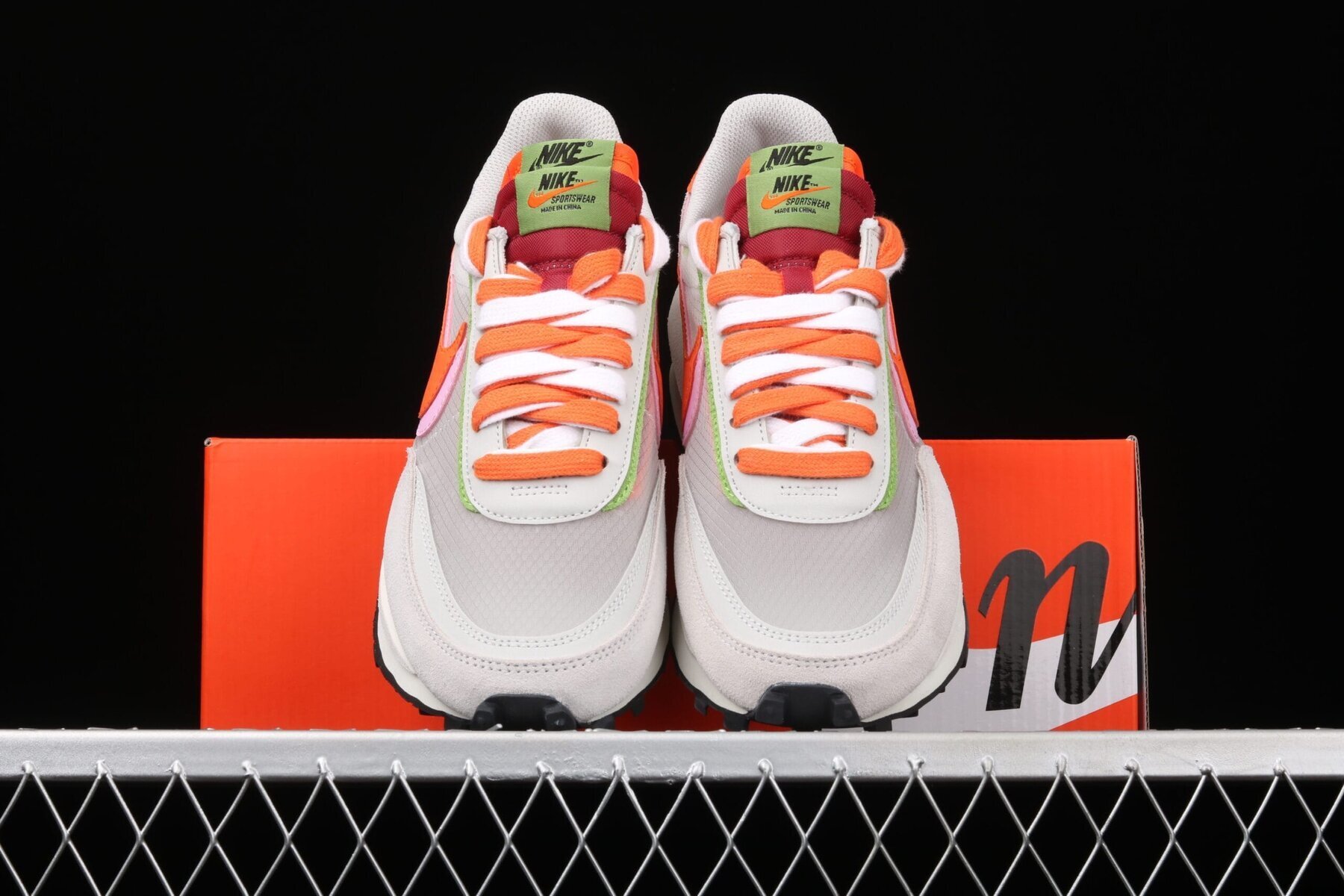 LD Waffle Sacai CLOT Net Orange Blaze - Image 5