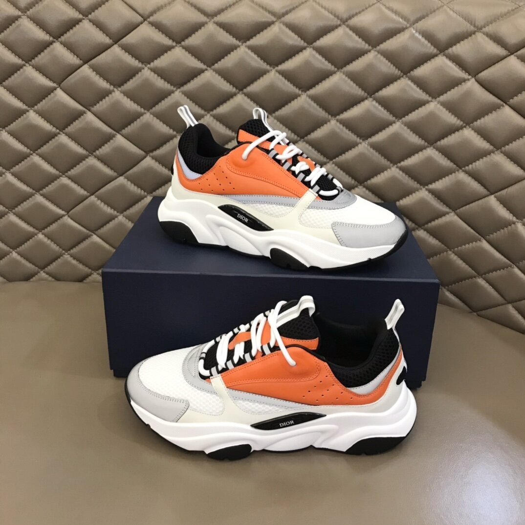 DIOR B22 Sneaker Orange White - Image 8
