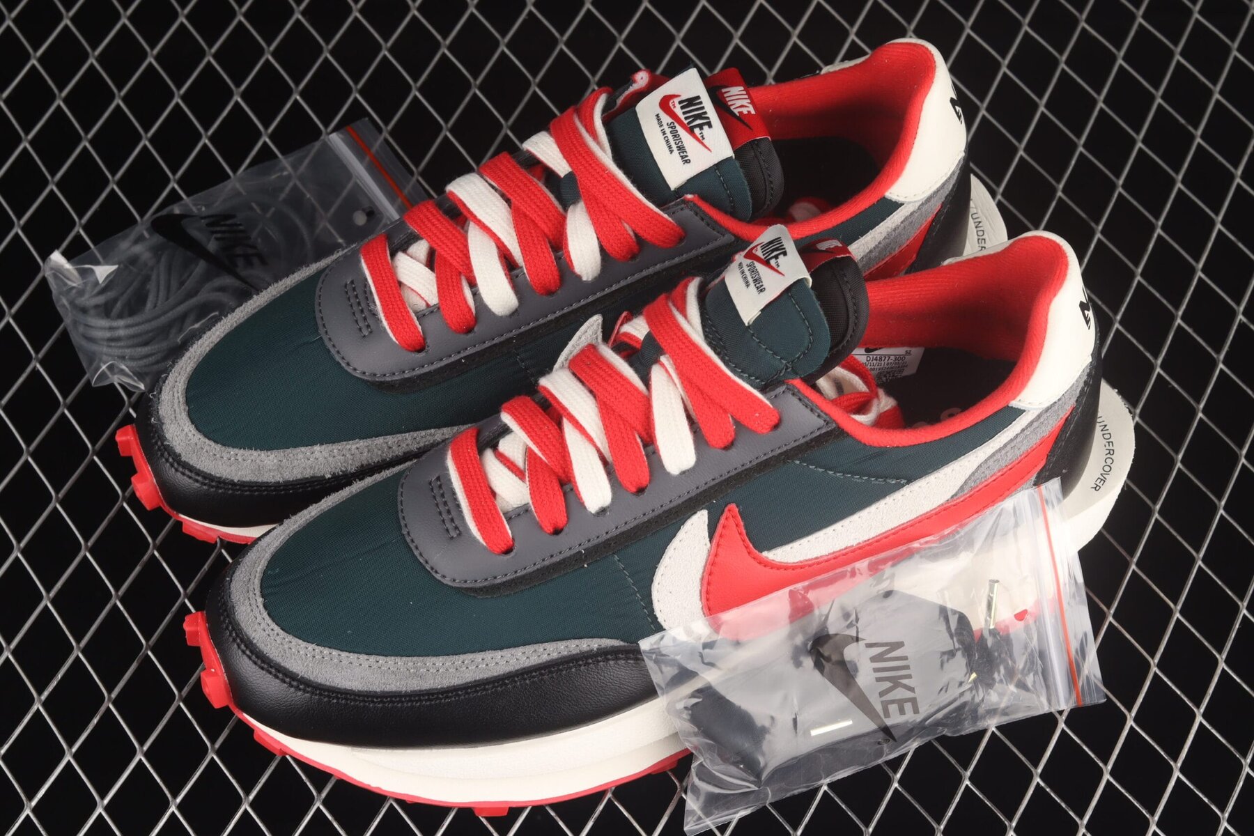 LD Waffle, Sacai Undercover Midnight Spruce University Red - Image 7