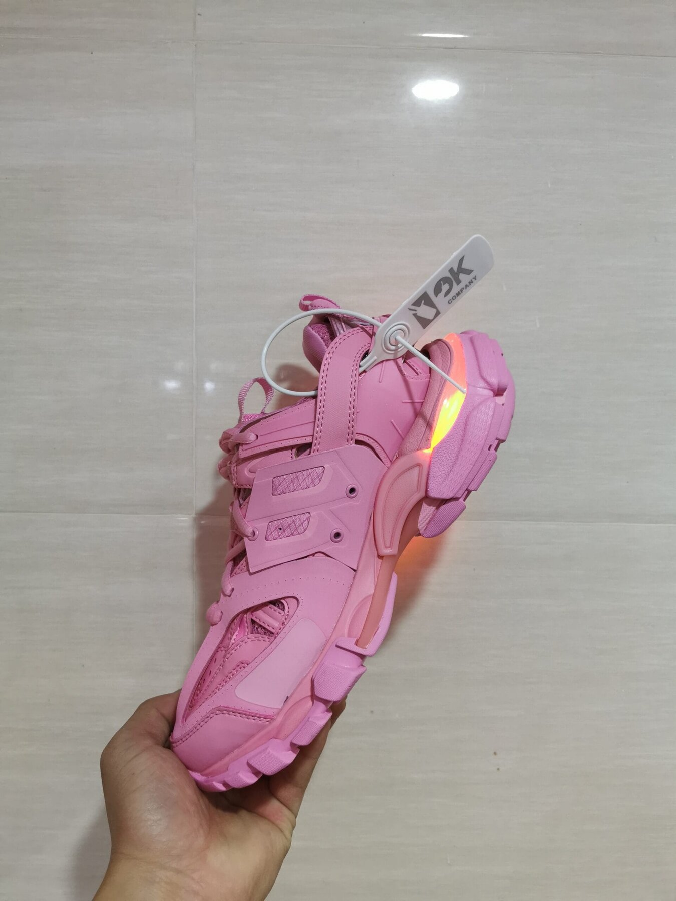 Balenciaga Track LED Sneaker Pink - Image 3