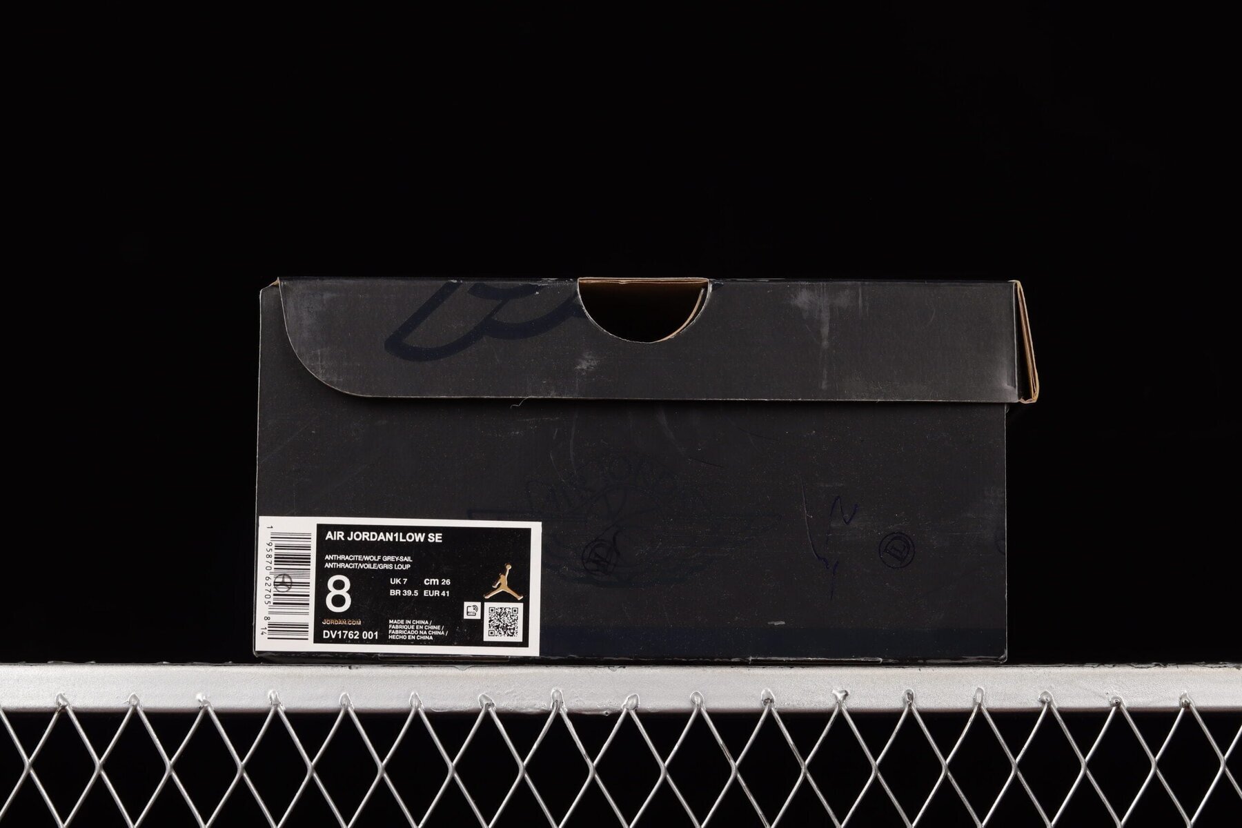 AJ1 Low Beaded Swoosh Grey Sail - Image 9