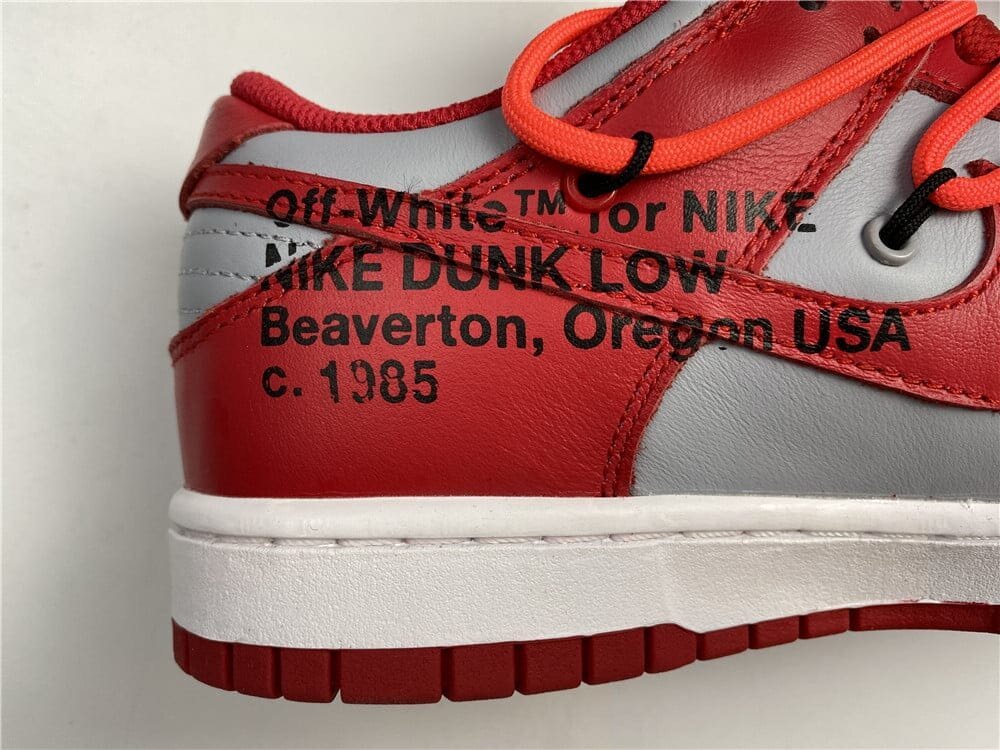 Dunk Low Off-White University Red - Image 13