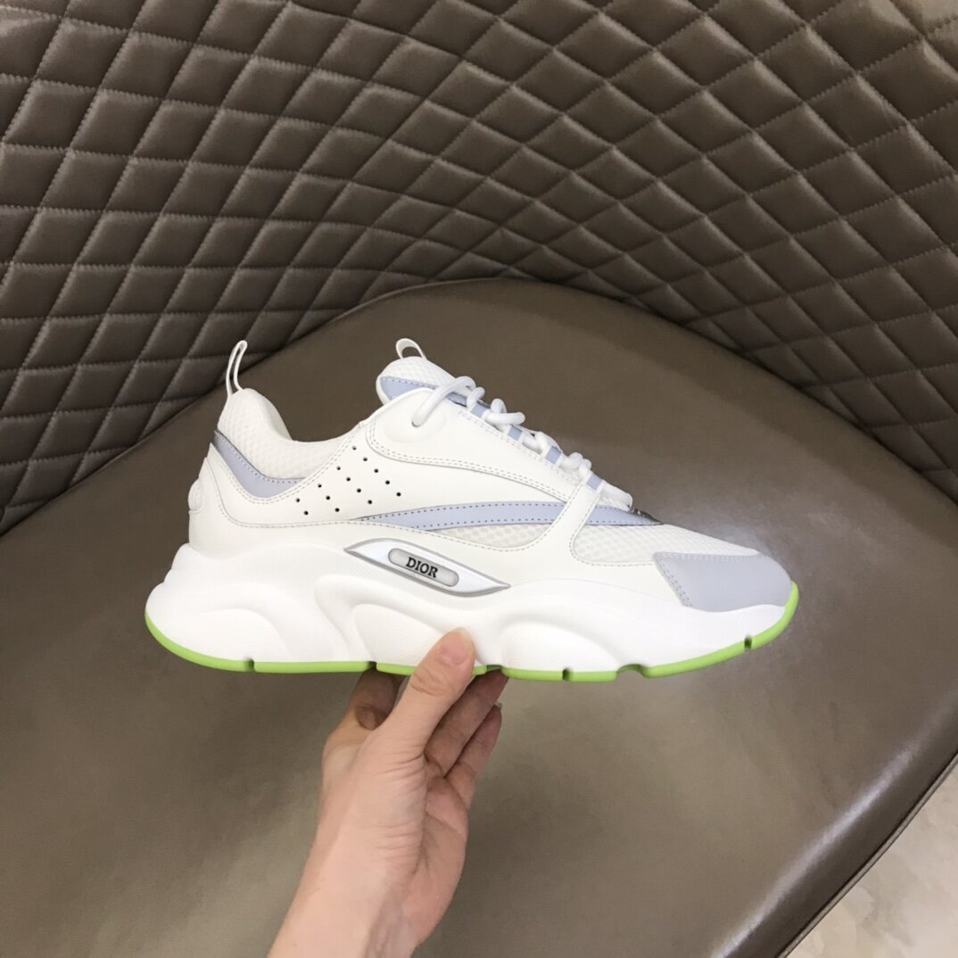 DIOR B22 Sneaker White Silver Fluo Green - Image 9