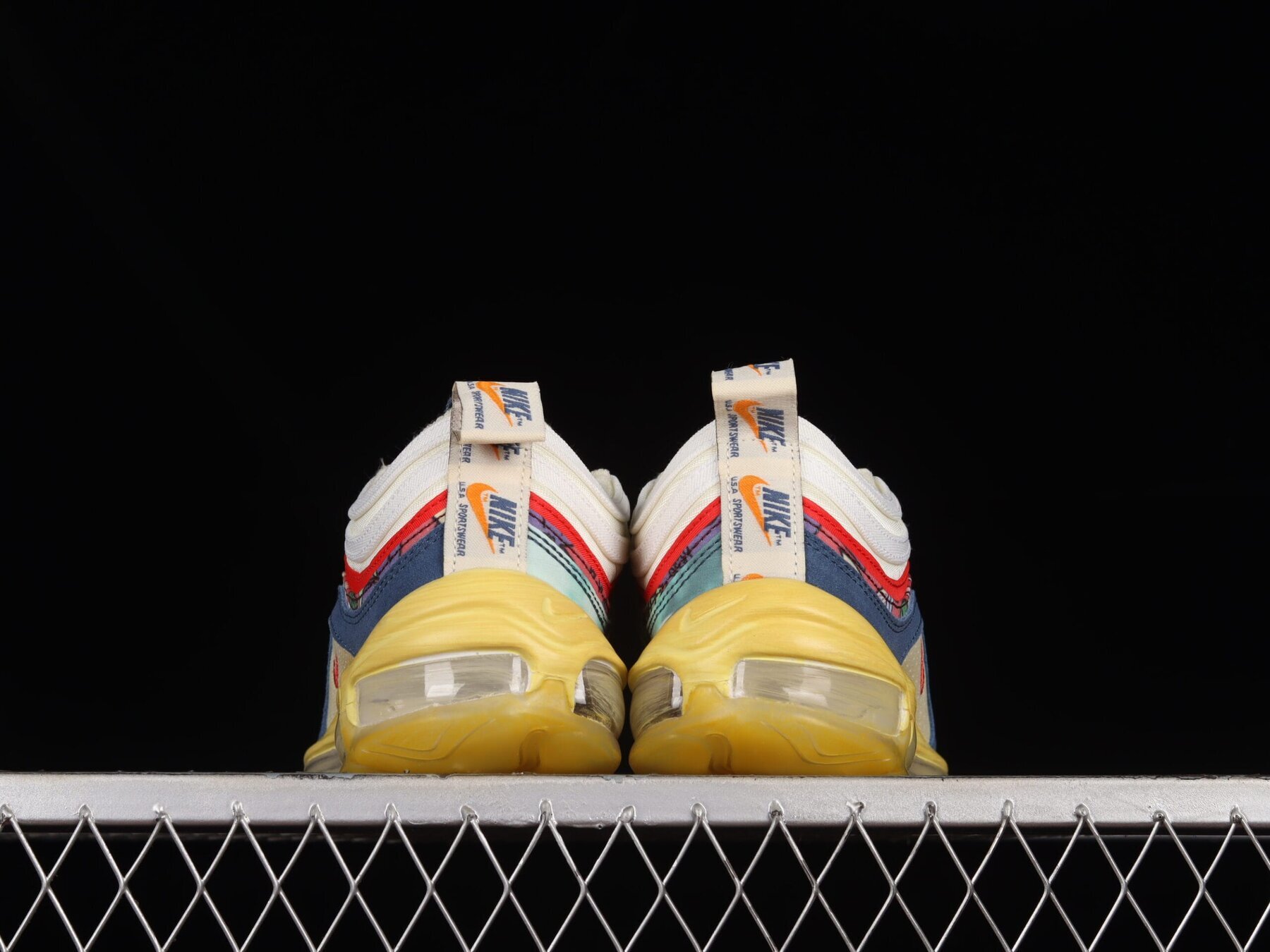 Air Max 97 Coconut Milk Fossil Denim Red - Image 16