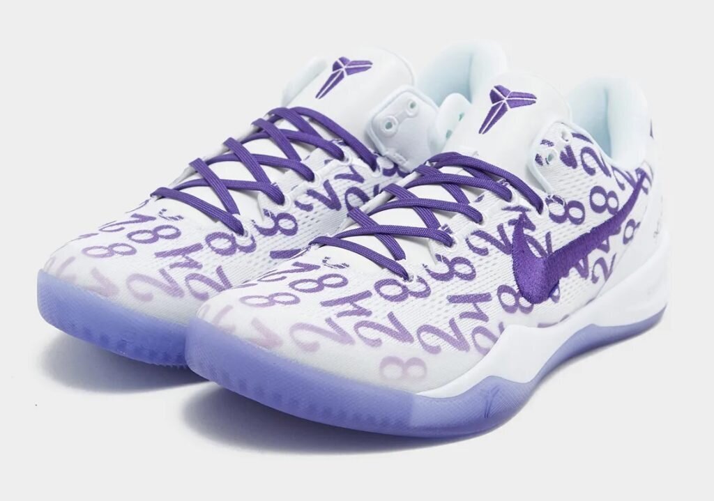 Kobe 8 Protro White Court Purple