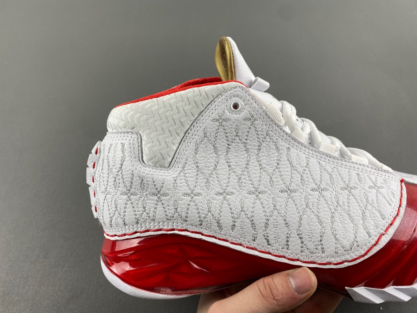 AJ23 White Varsity Red - Image 2