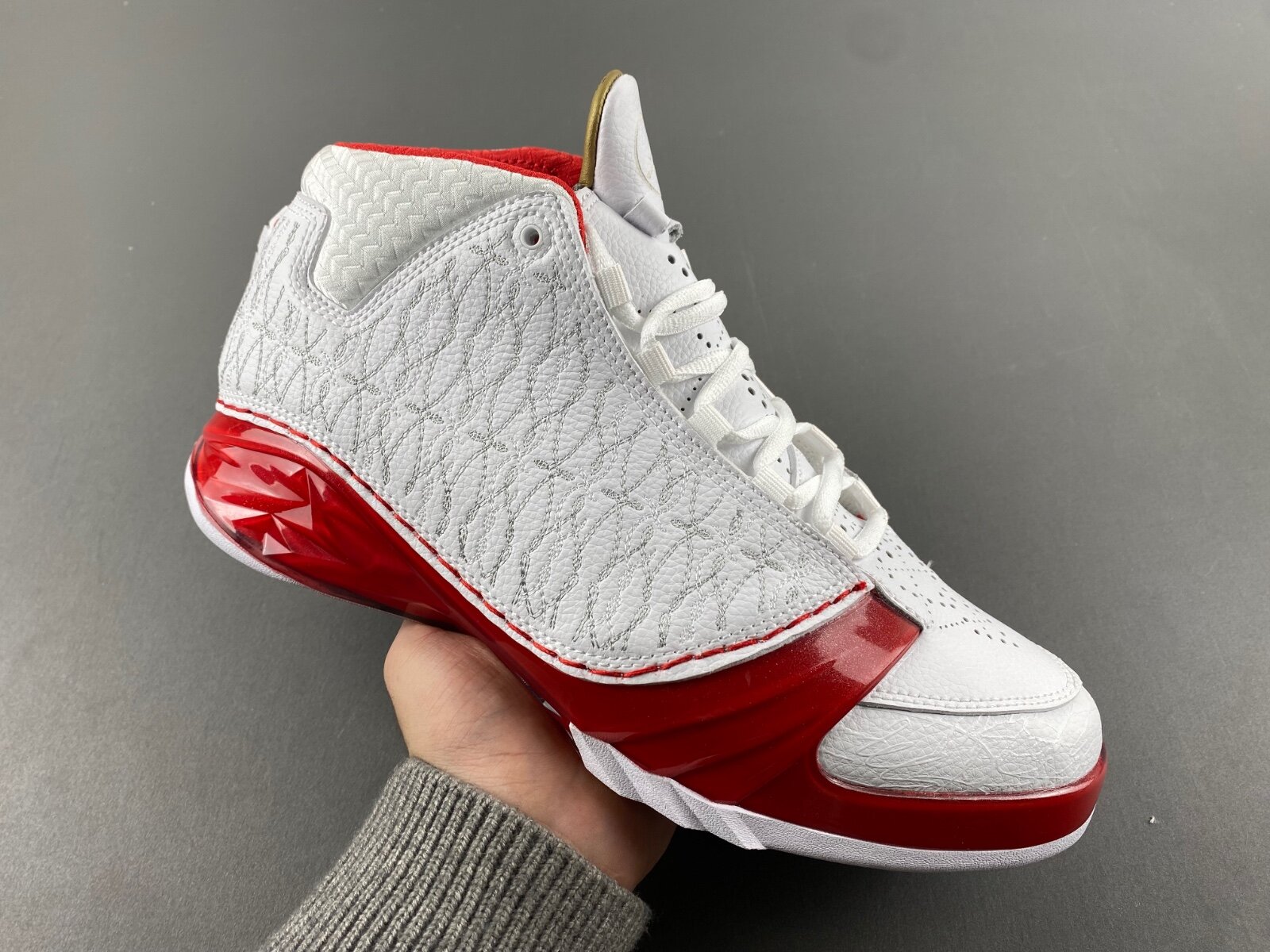AJ23 White Varsity Red - Image 4