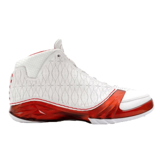 AJ23 White Varsity Red