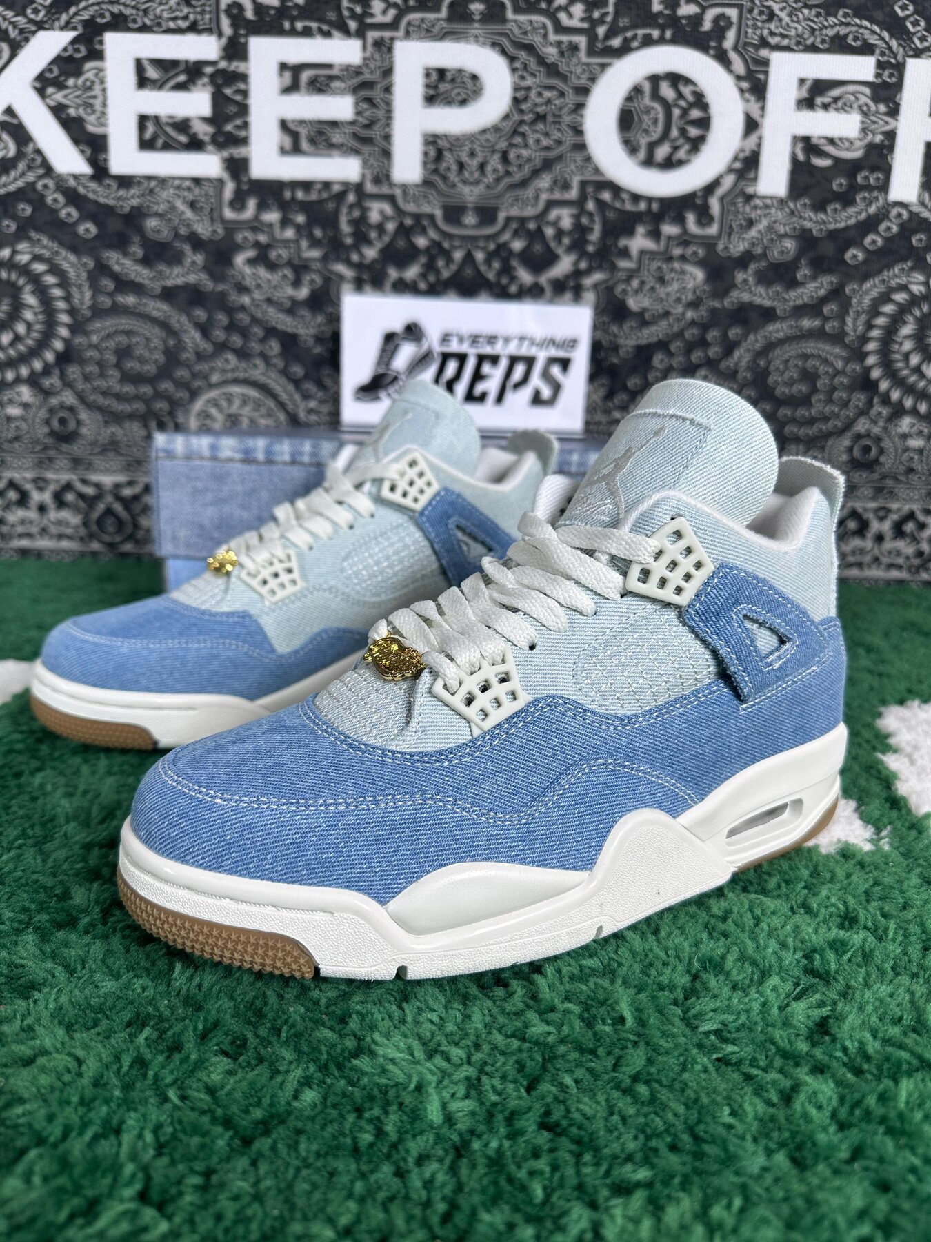 AJ4 Denim “Worn Blue” - Image 2