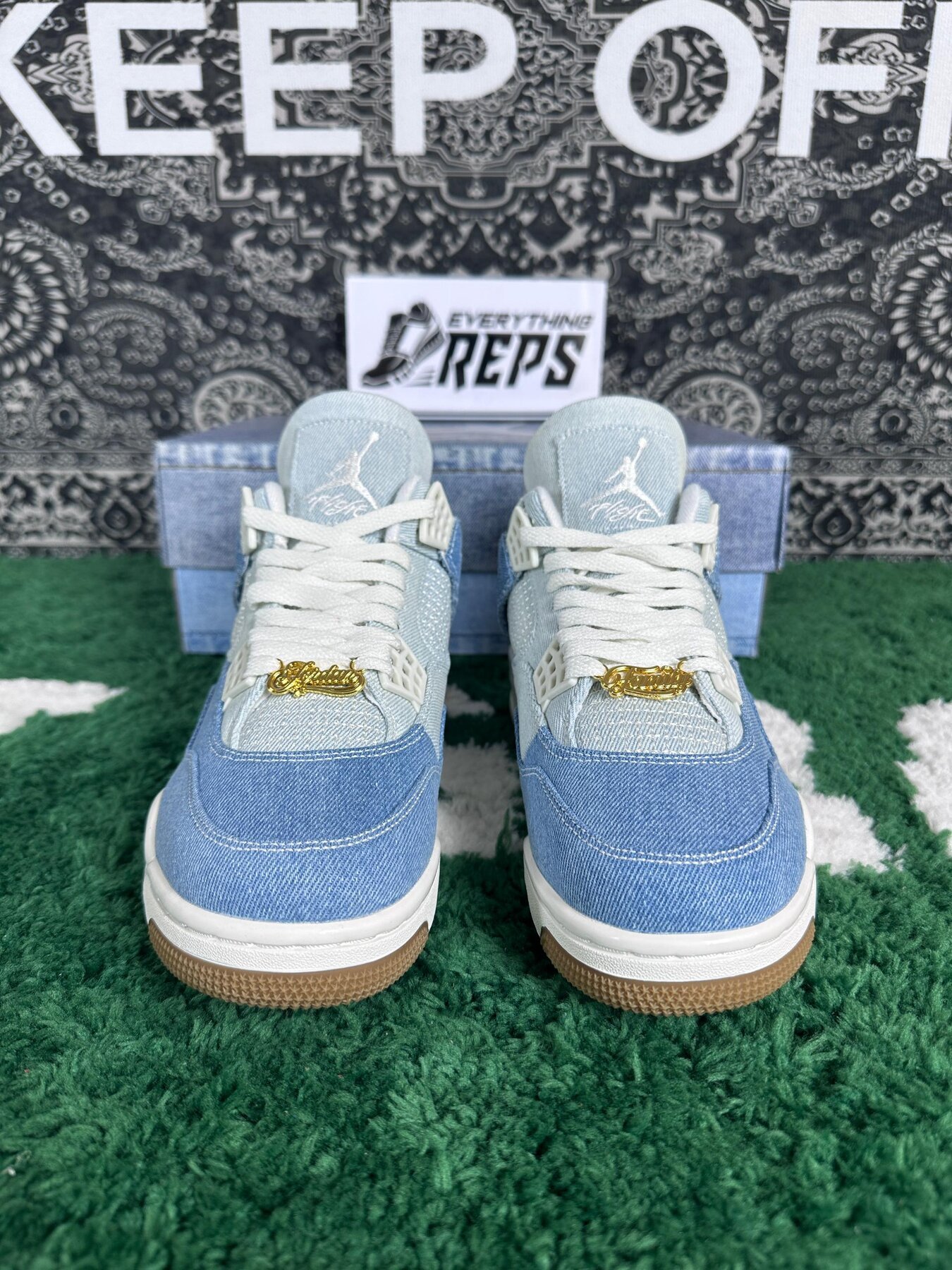 AJ4 Denim “Worn Blue” - Image 3