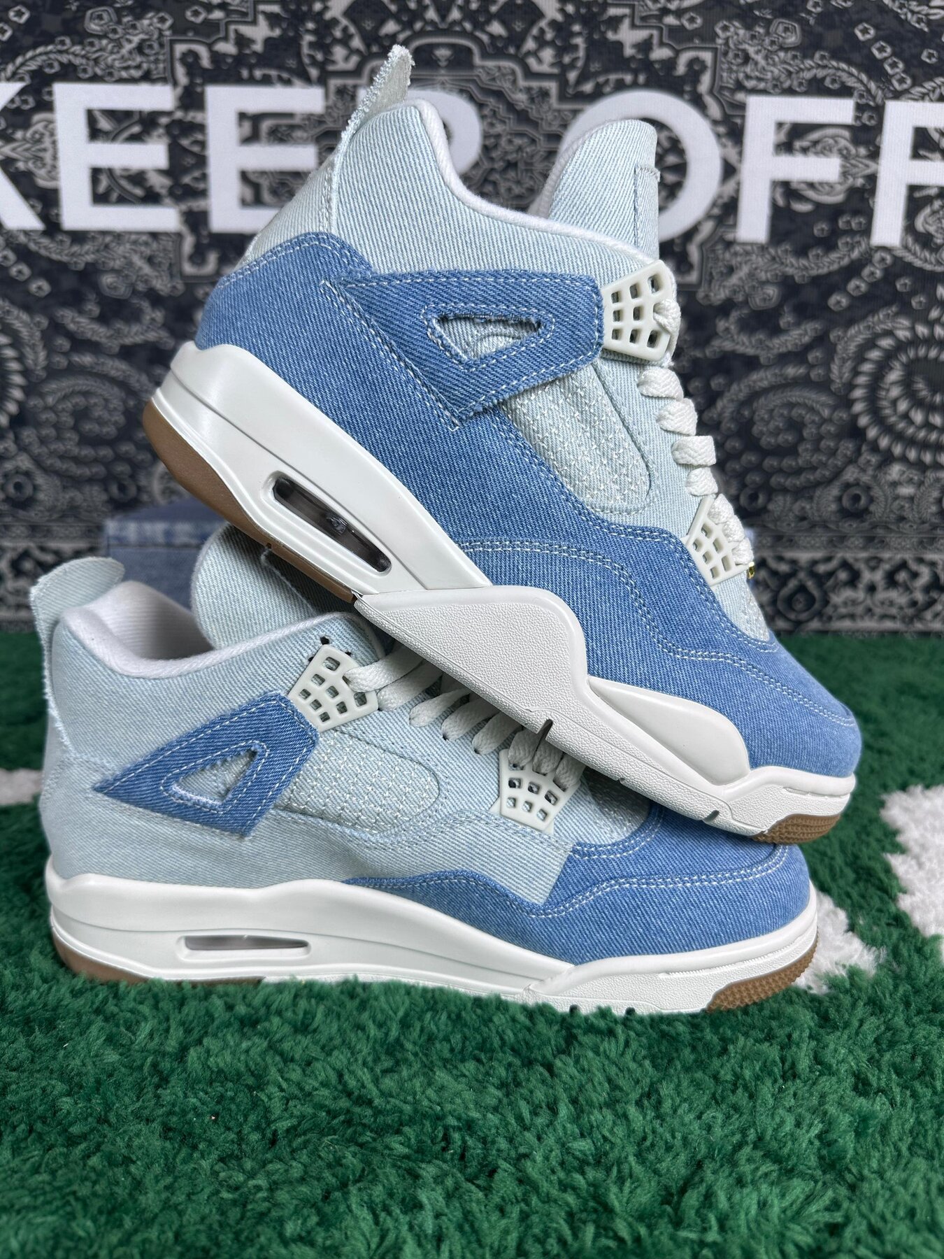 AJ4 Denim “Worn Blue” - Image 5