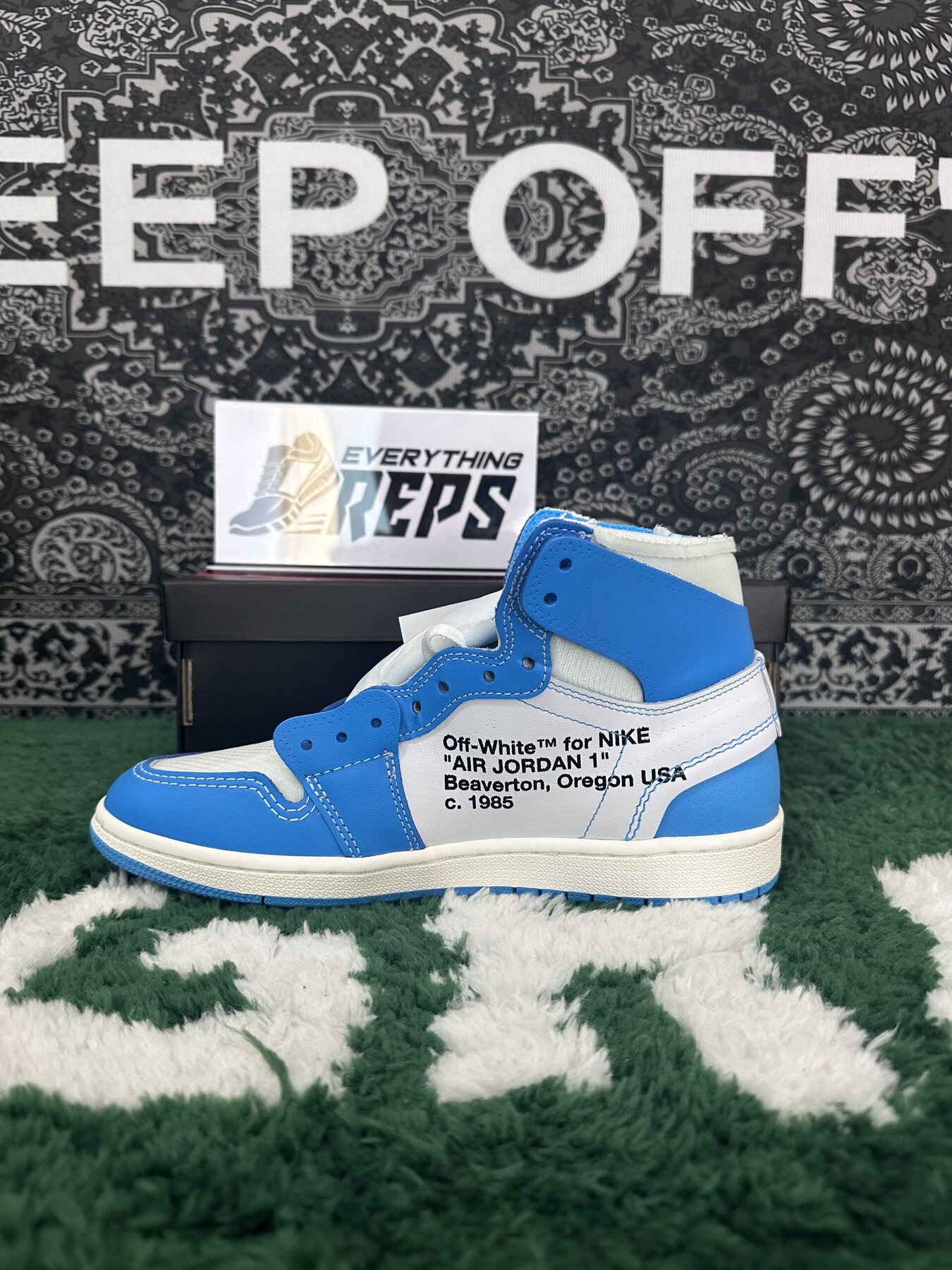 AJ1 Retro High Off-White University Blue - Image 7