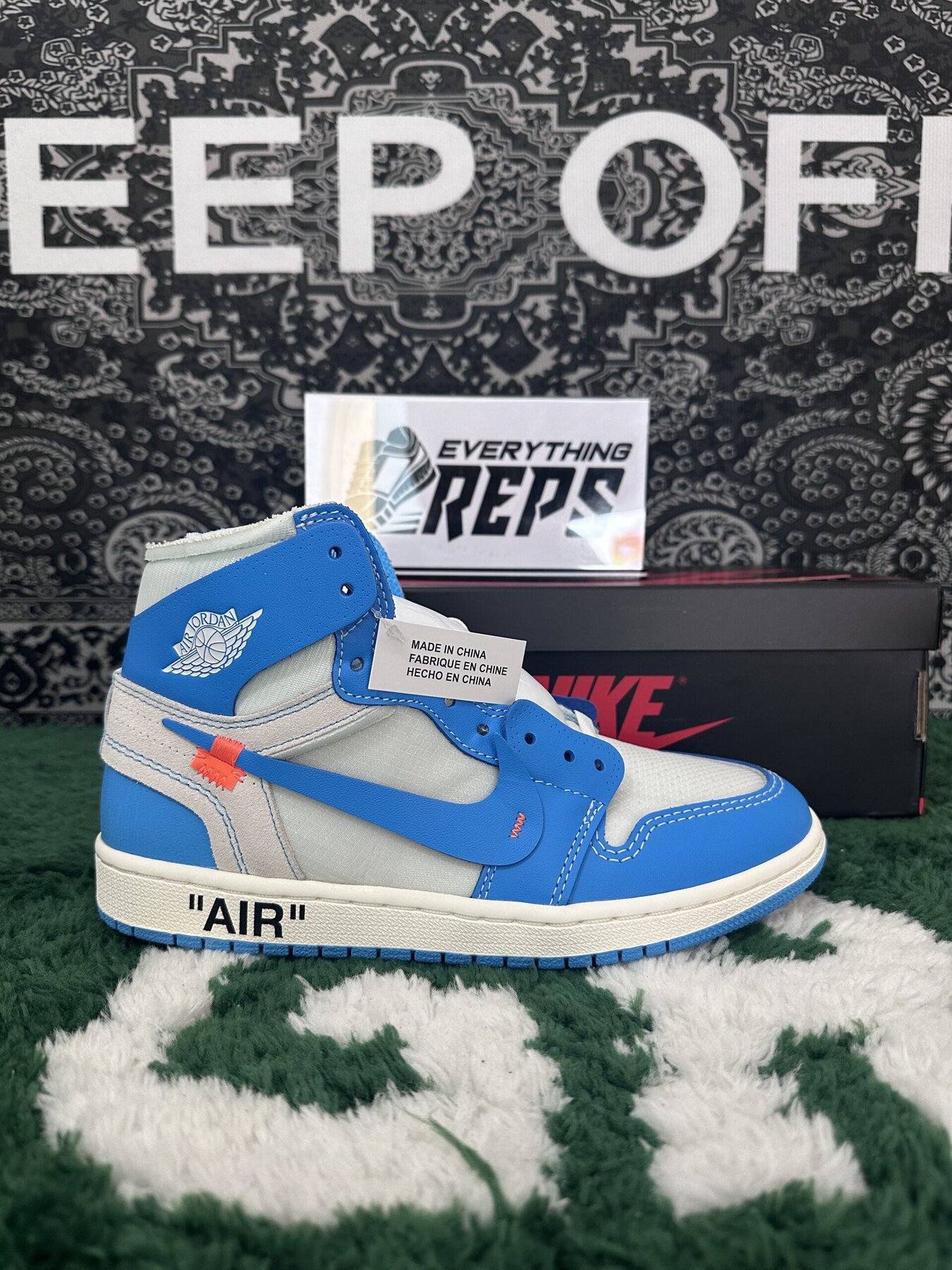 AJ1 Retro High Off-White University Blue - Image 6