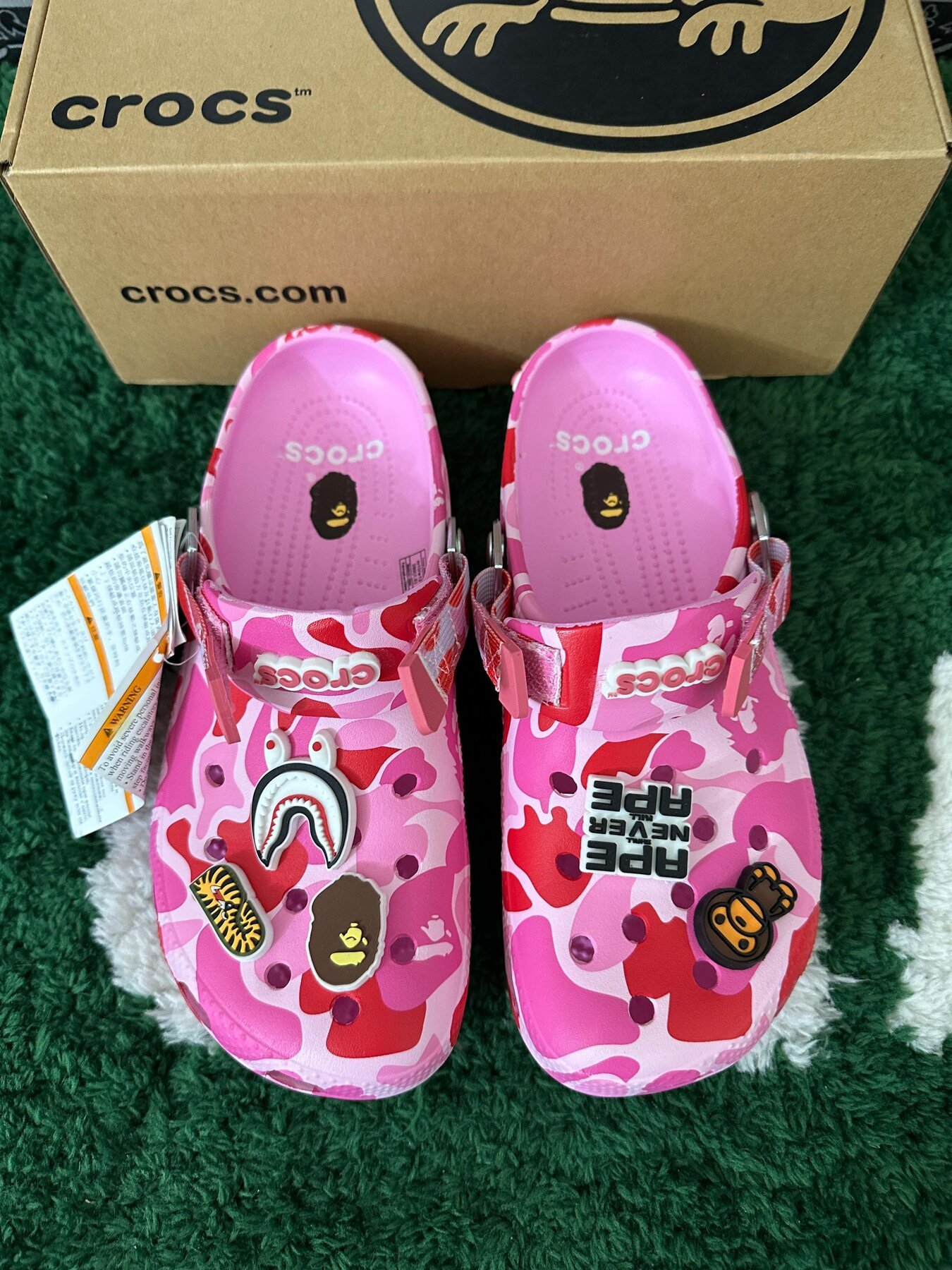 Crocs Classic Clog A Bathing Ape ABC Camo Pink - Image 3