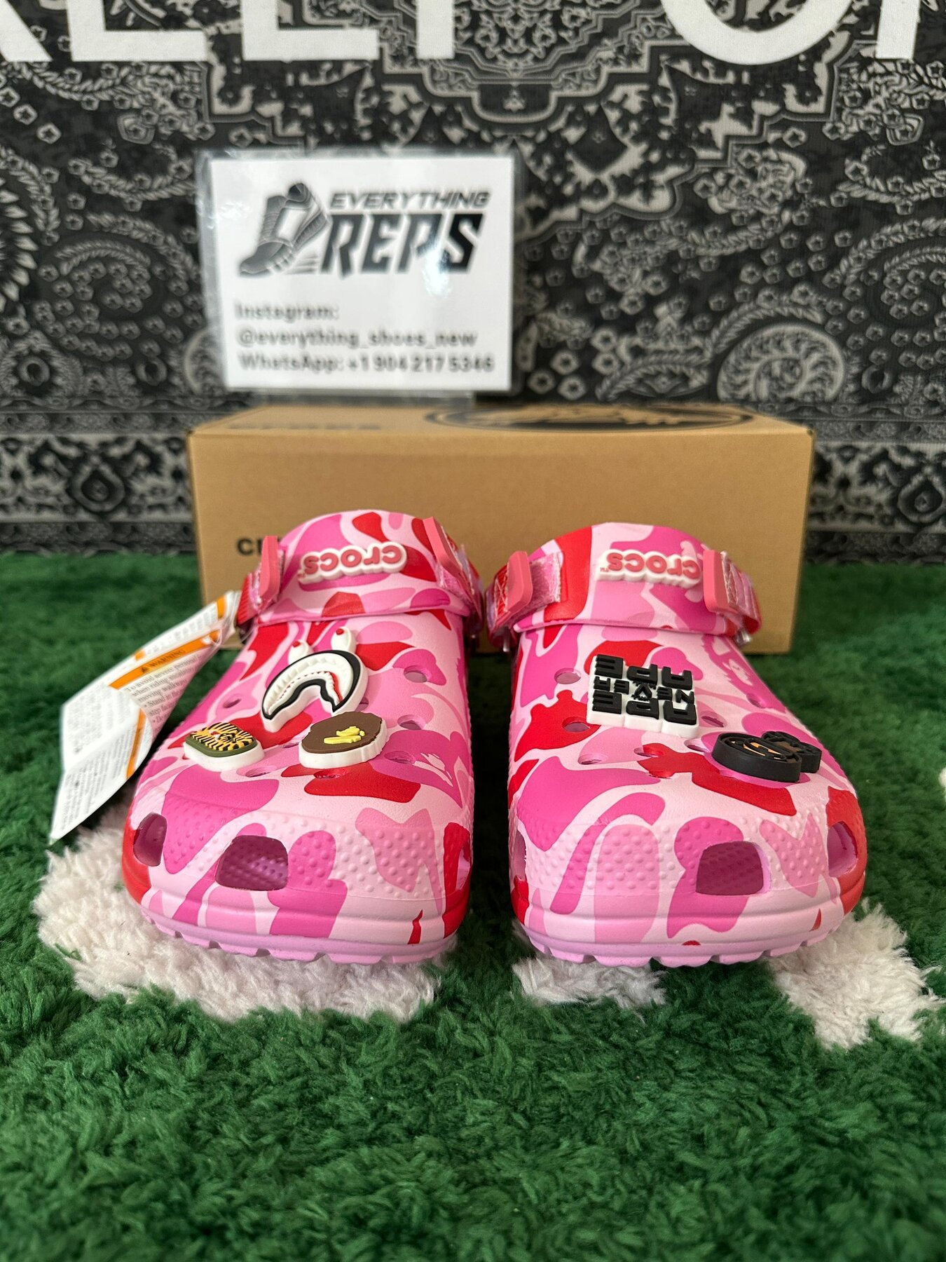 Crocs Classic Clog A Bathing Ape ABC Camo Pink - Image 2