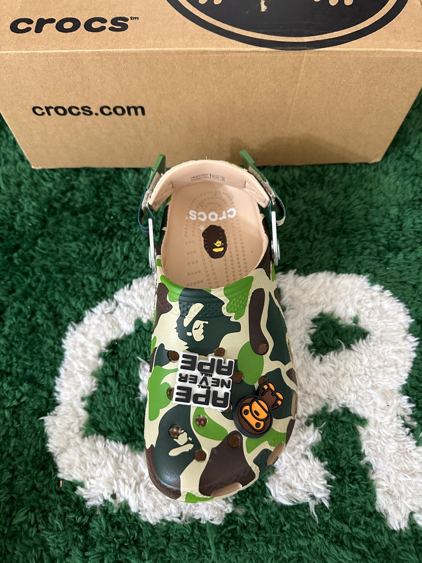 Crocs Classic Clog A Bathing Ape ABC Camo Green - Image 2