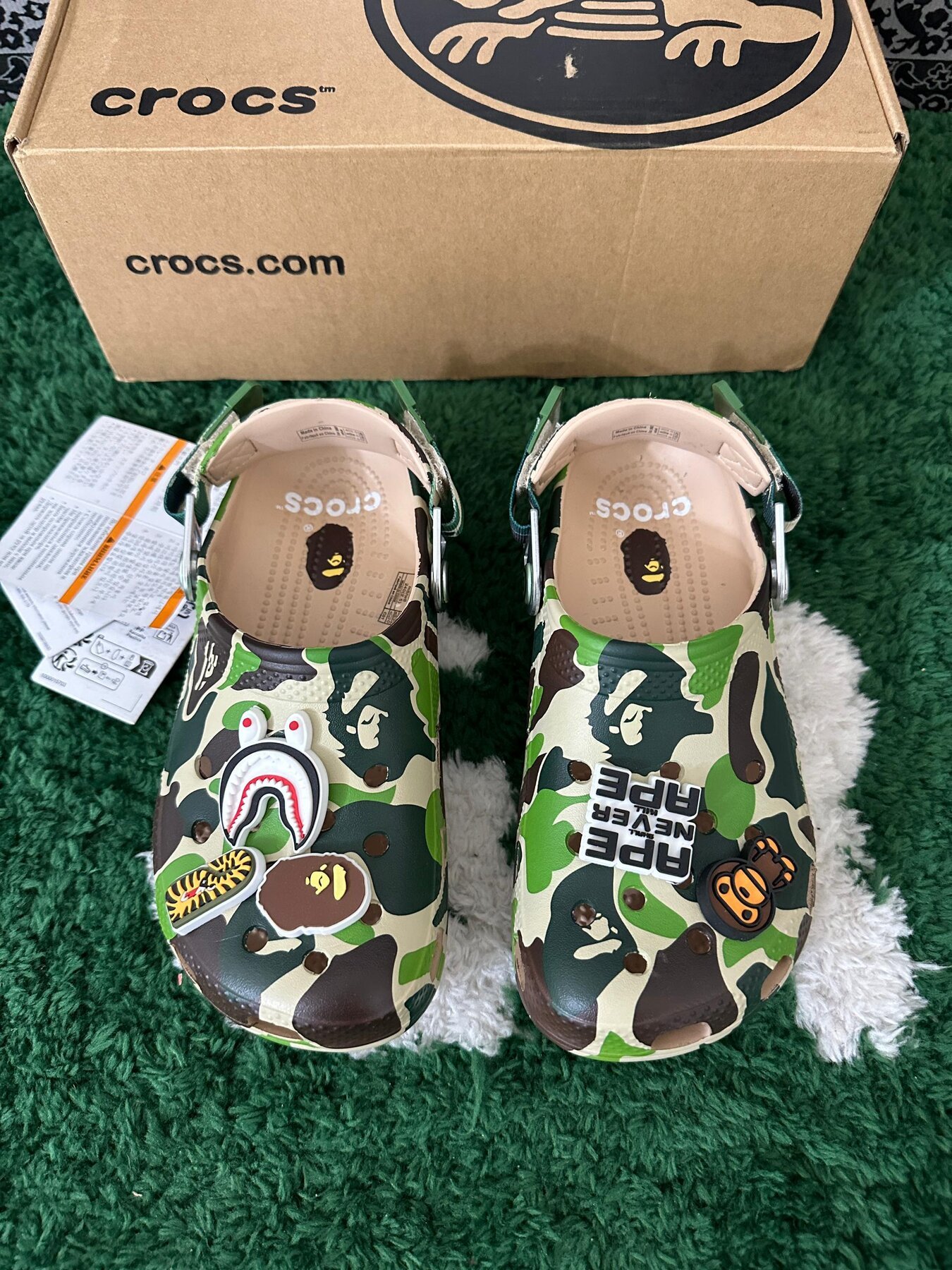 Crocs Classic Clog A Bathing Ape ABC Camo Green - Image 4