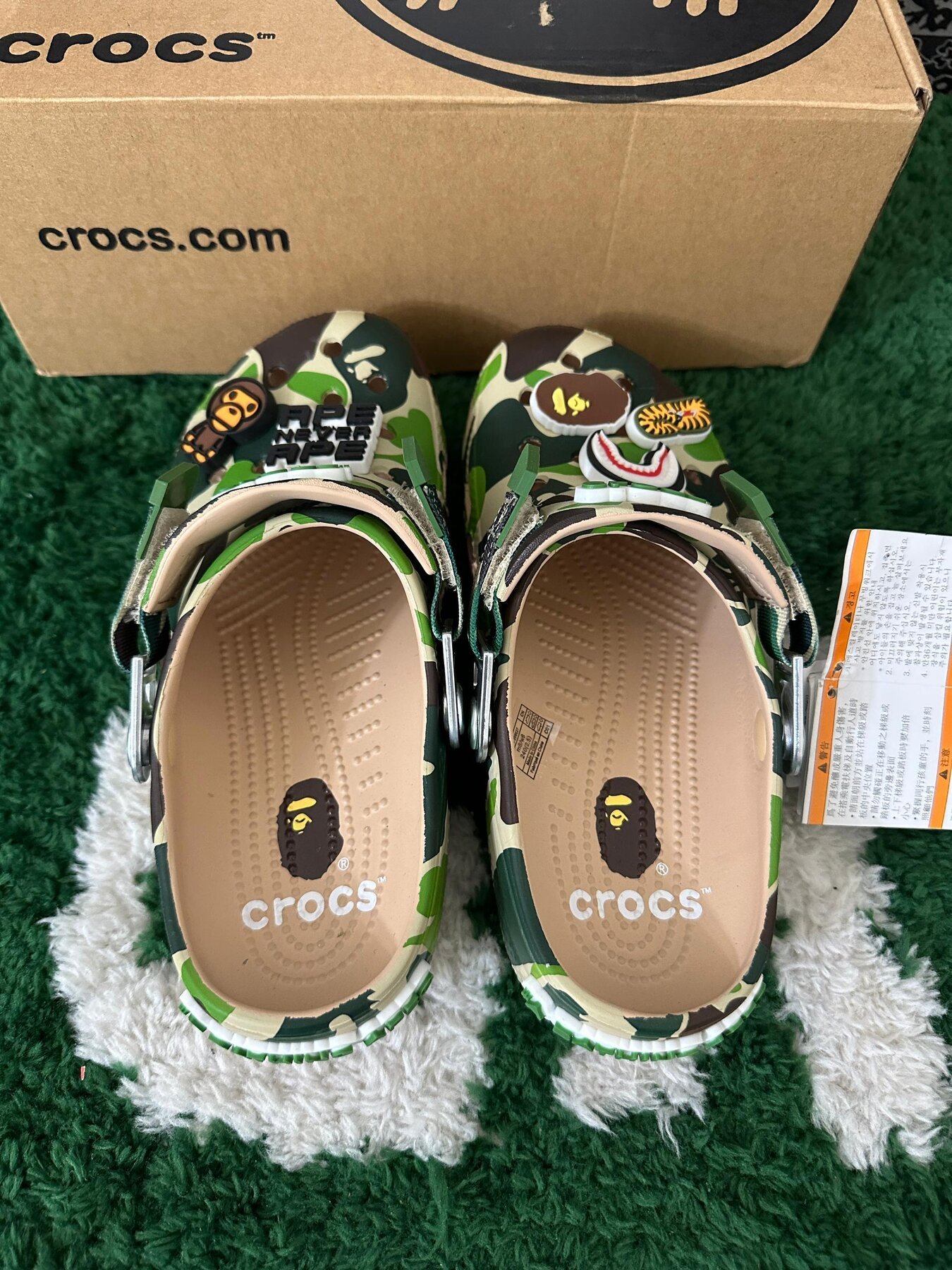 Crocs Classic Clog A Bathing Ape ABC Camo Green - Image 5
