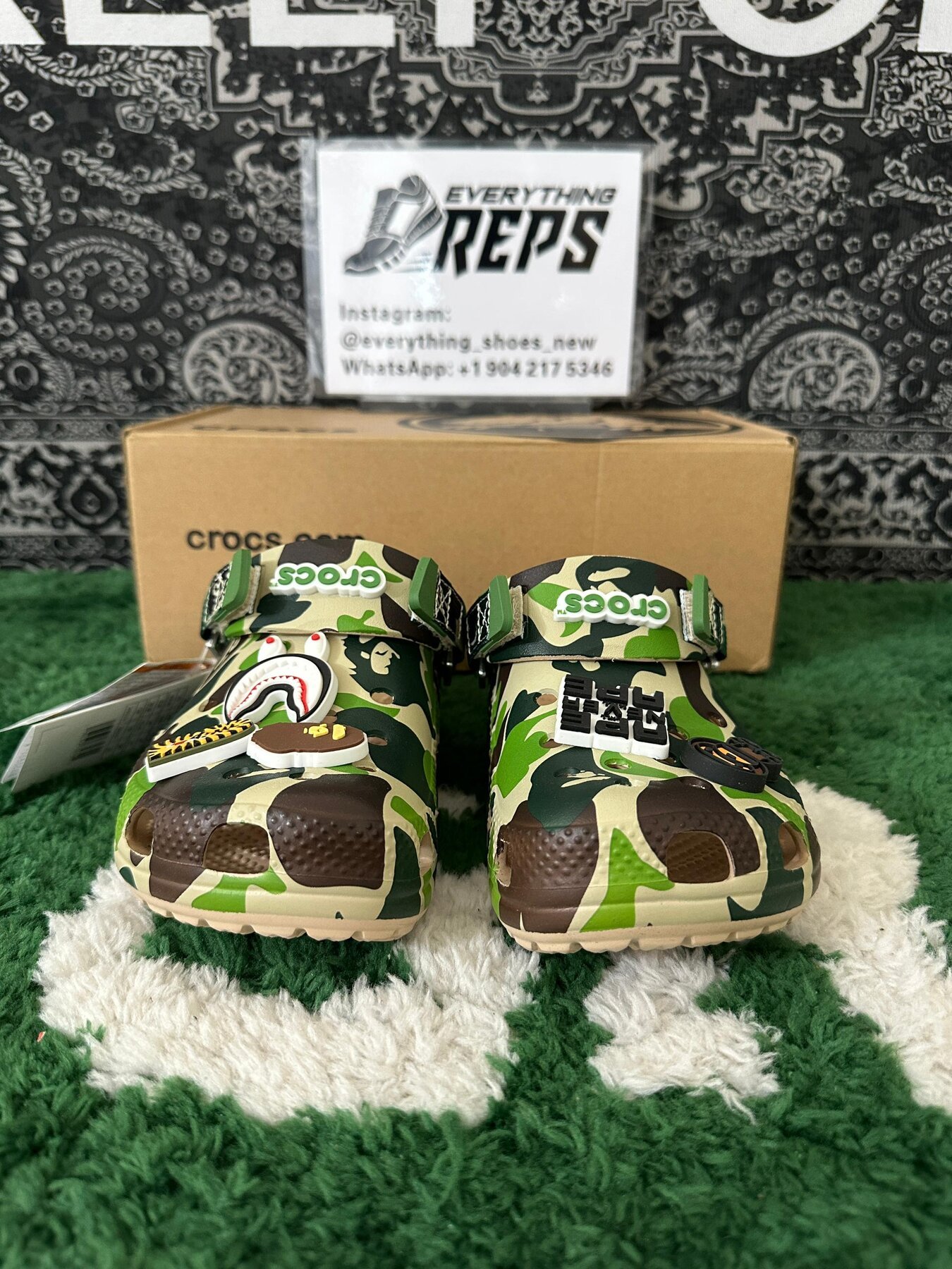 Crocs Classic Clog A Bathing Ape ABC Camo Green - Image 7