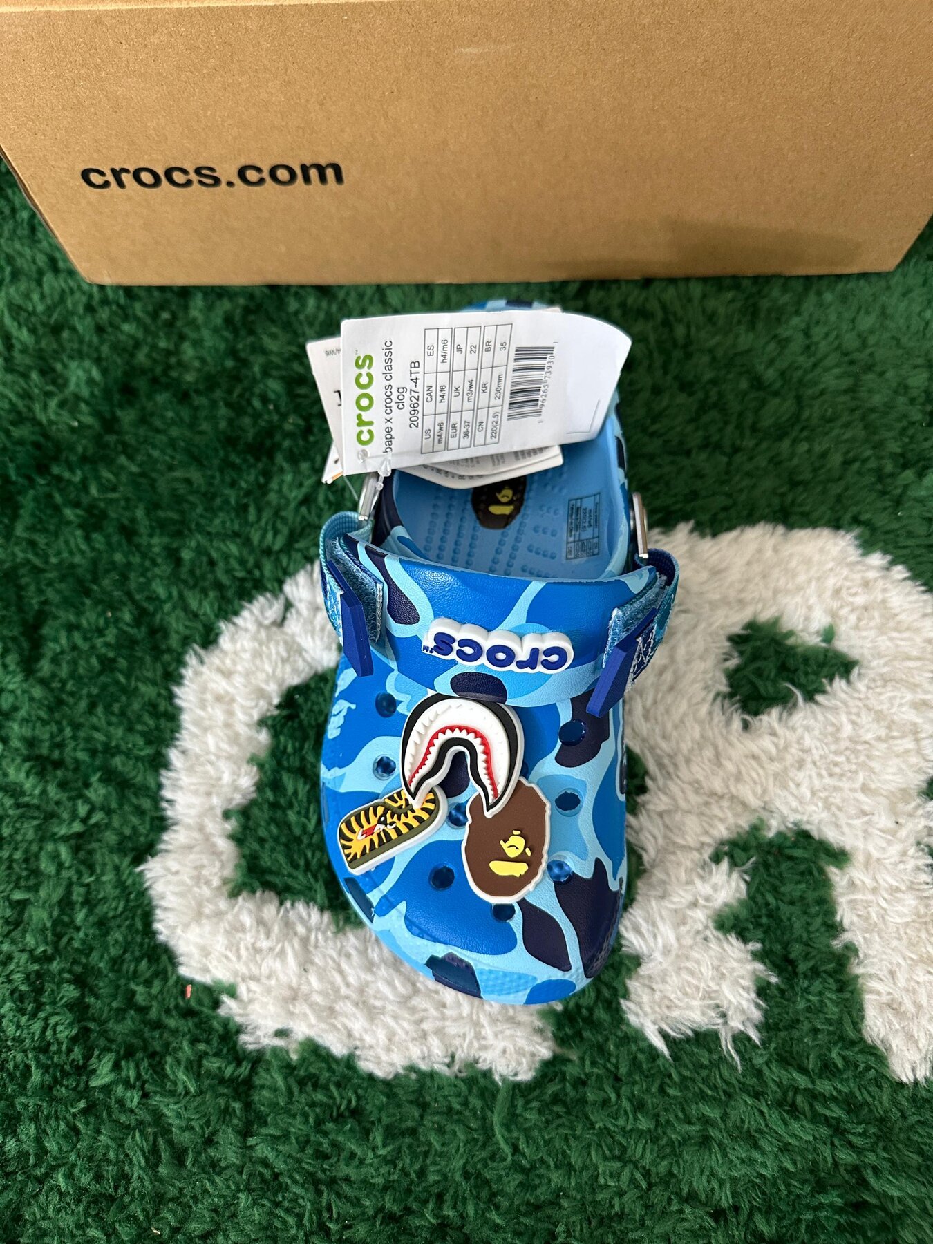 Crocs Classic Clog A Bathing Ape ABC Camo Blue - Image 4