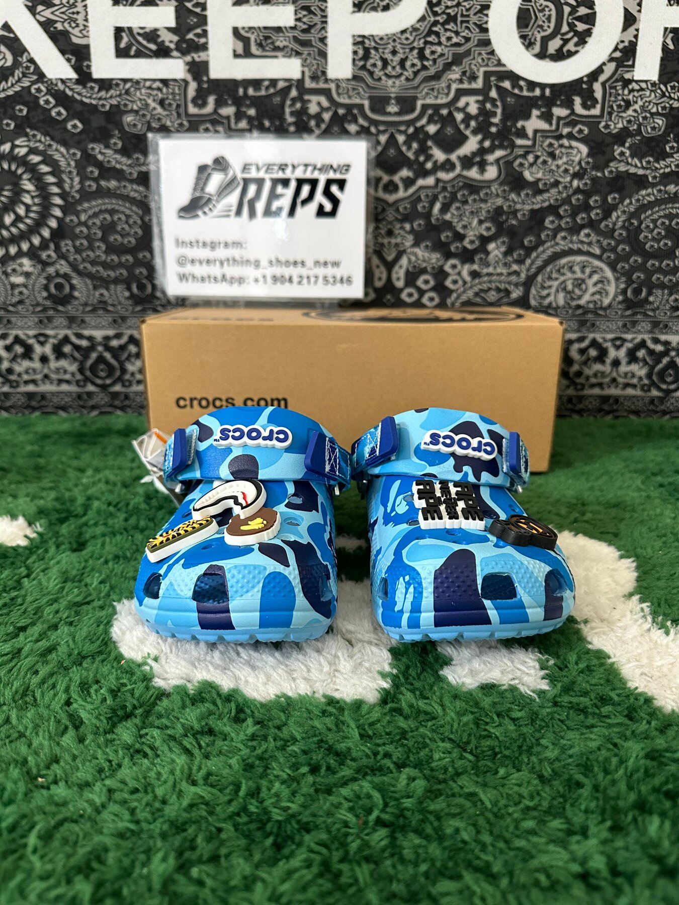 Crocs Classic Clog A Bathing Ape ABC Camo Blue - Image 2