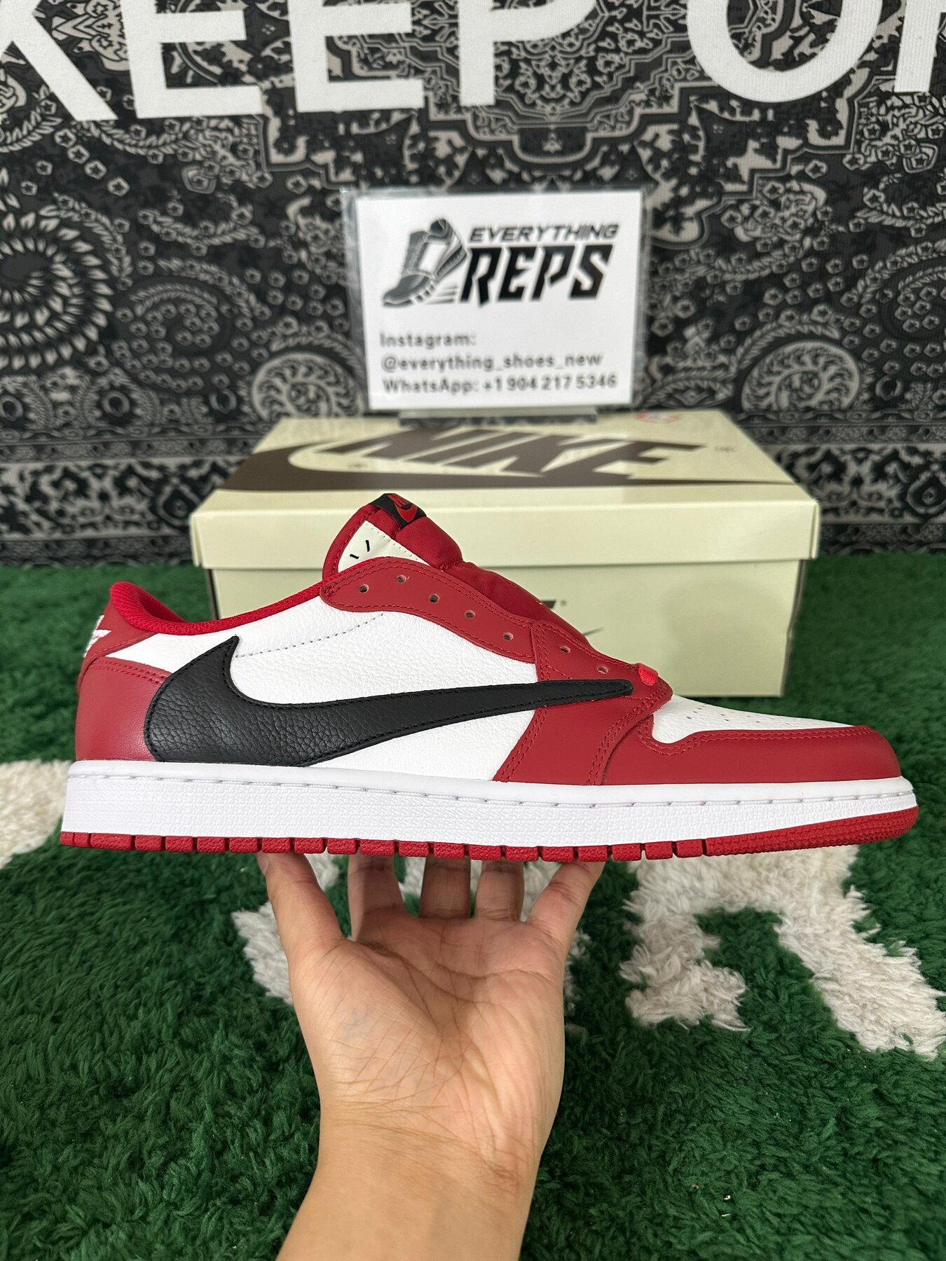 TS x AJ1 Low OG "Chicago" Custom - Image 6