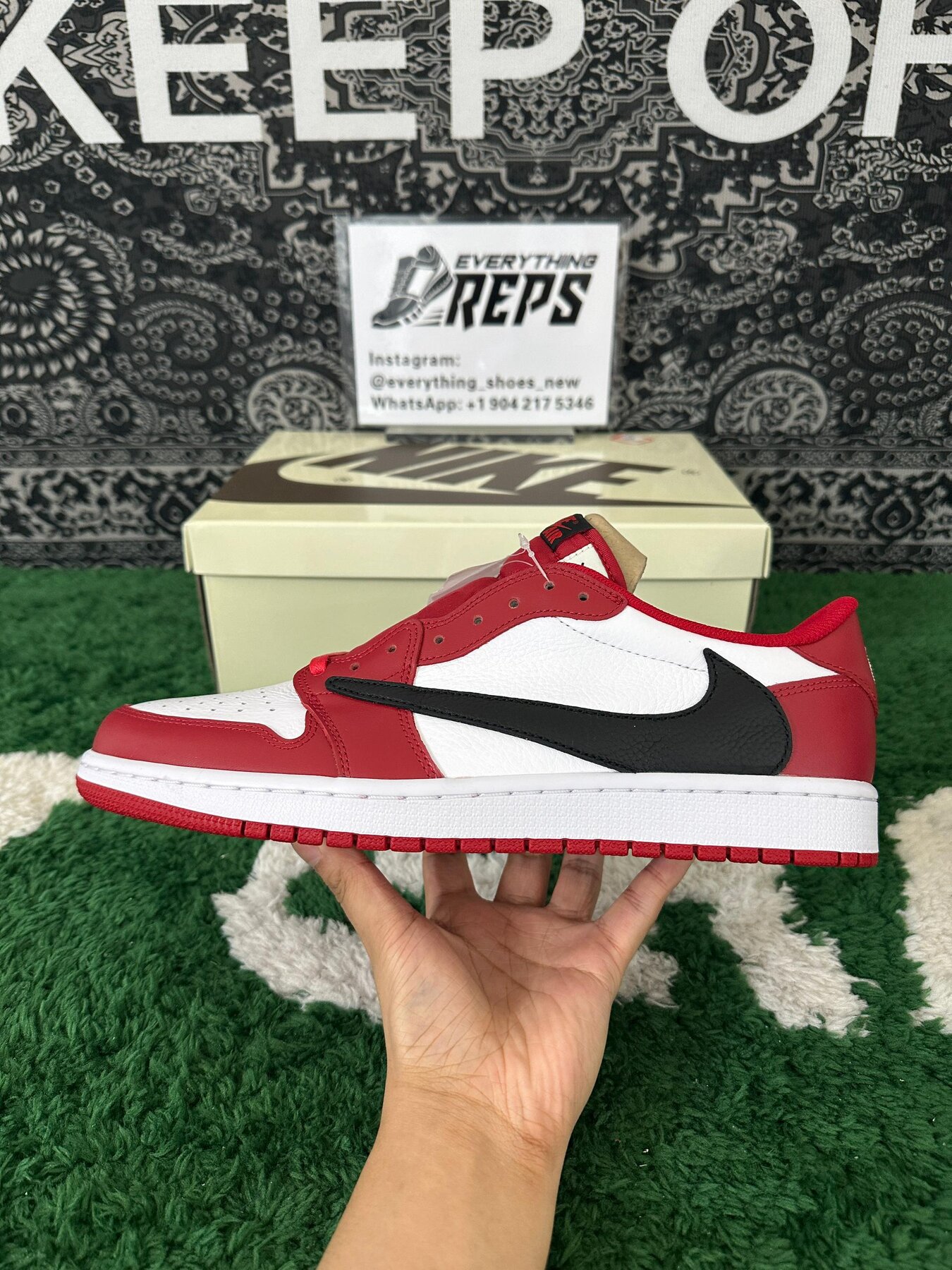 TS x AJ1 Low OG "Chicago" Custom - Image 5