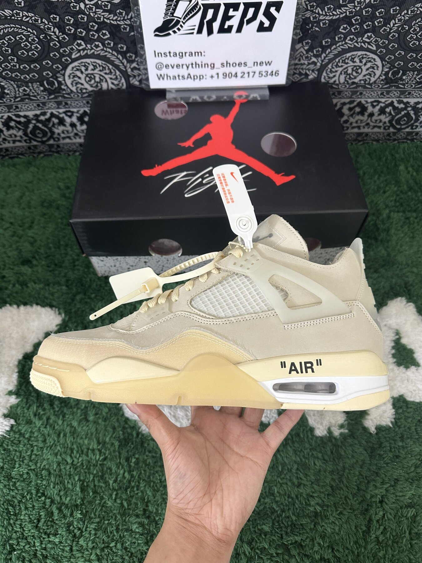 AJ4 Retro Off-White Sail - Image 6