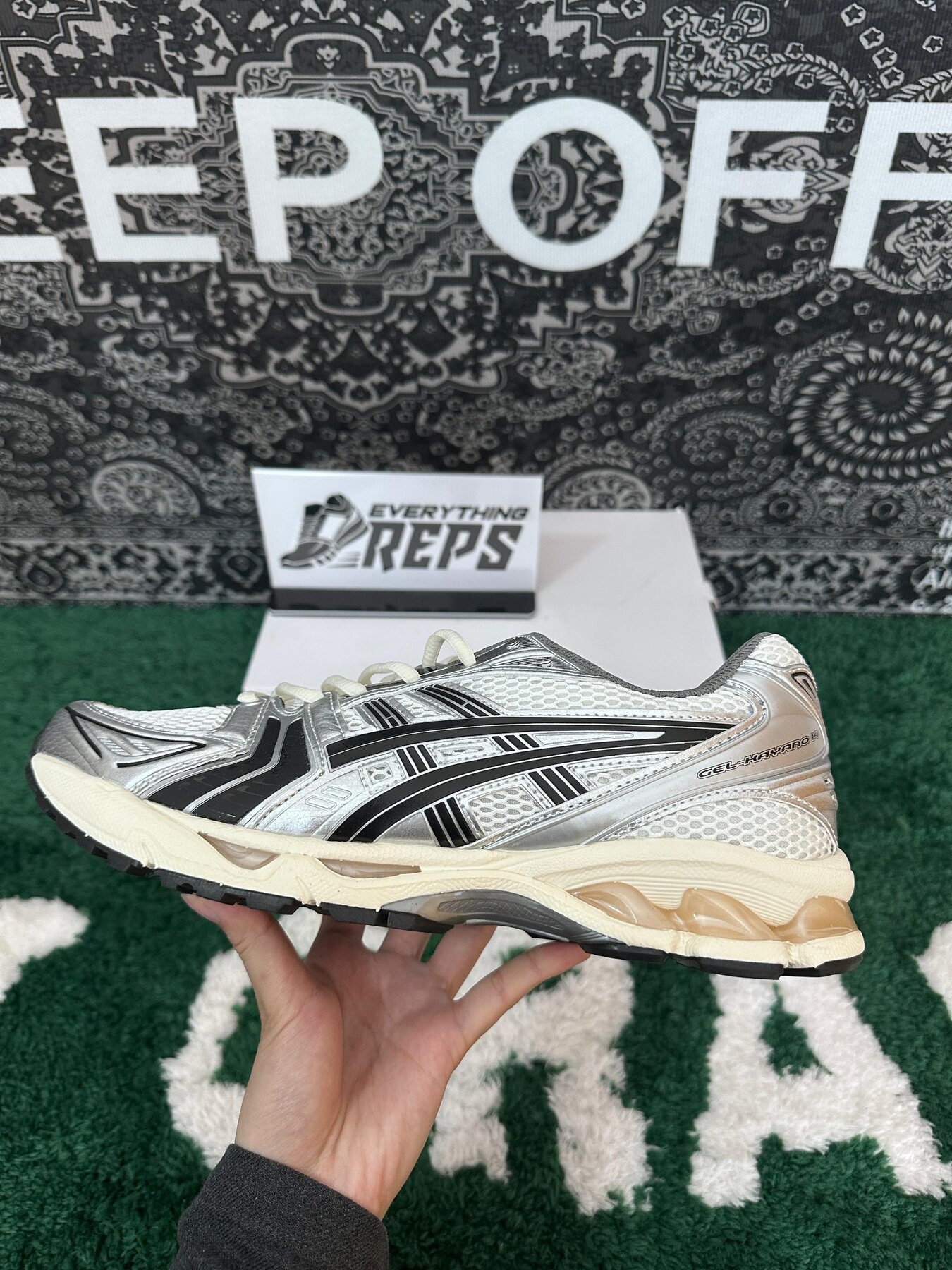 ASICS Gel-Kayano 14 JJJJound Silver Black - Image 3
