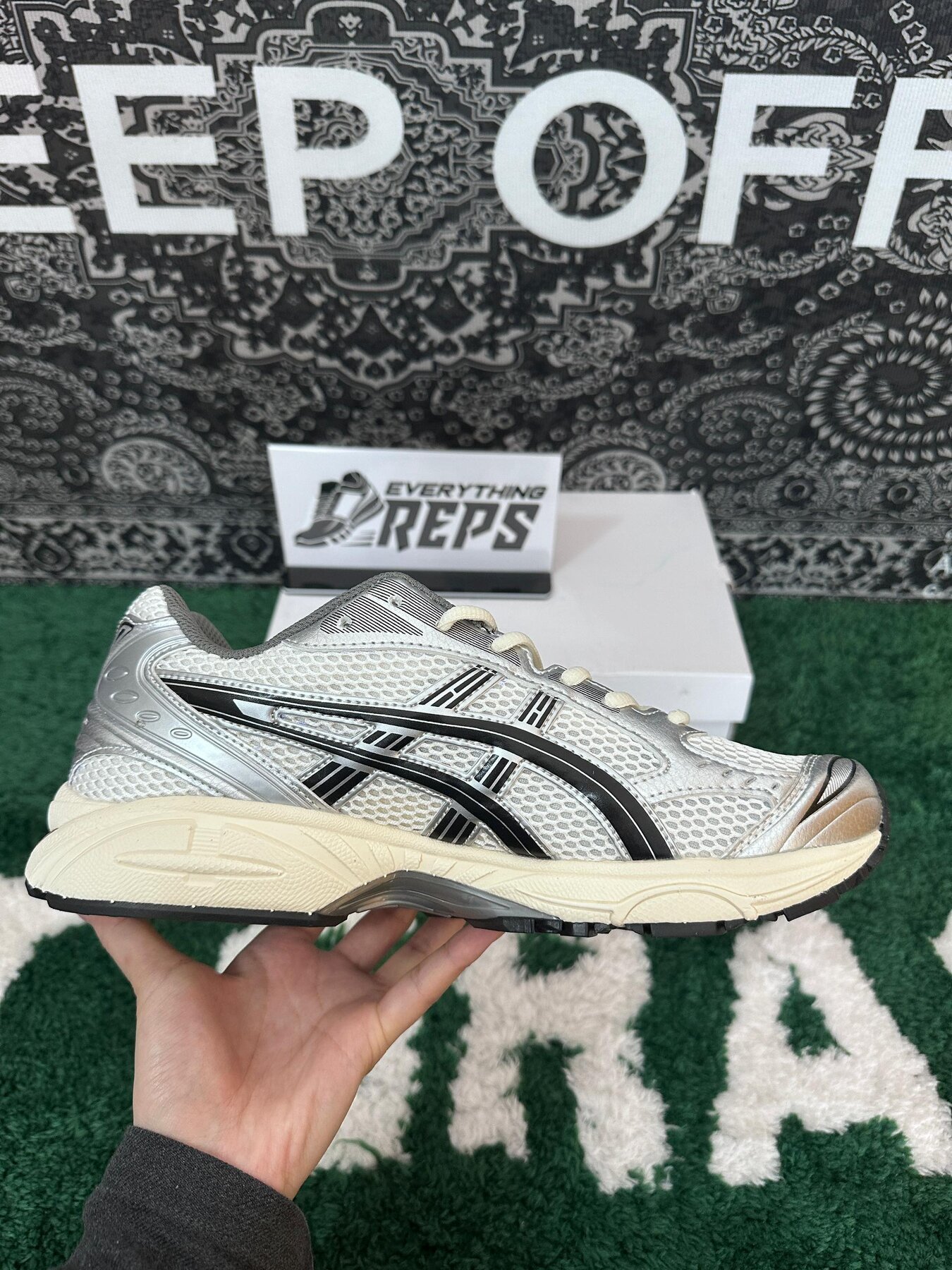ASICS Gel-Kayano 14 JJJJound Silver Black - Image 4