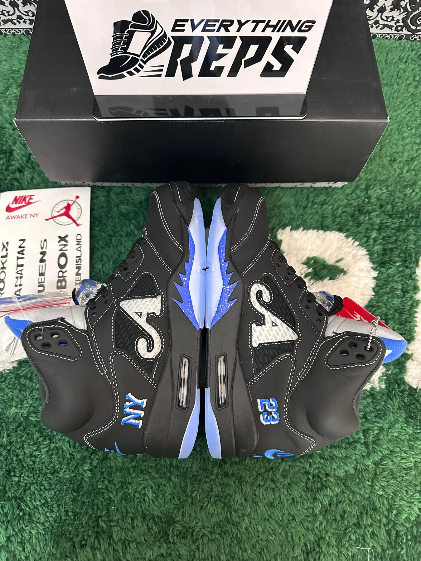 AJ5 x Awake NY Black/Racer Blue - Image 10