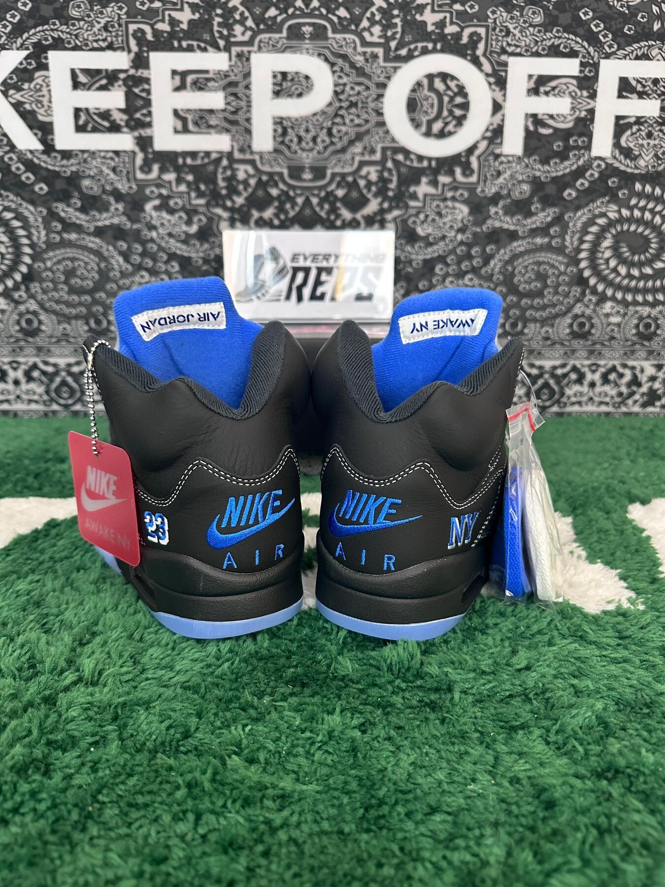 AJ5 x Awake NY Black/Racer Blue - Image 7
