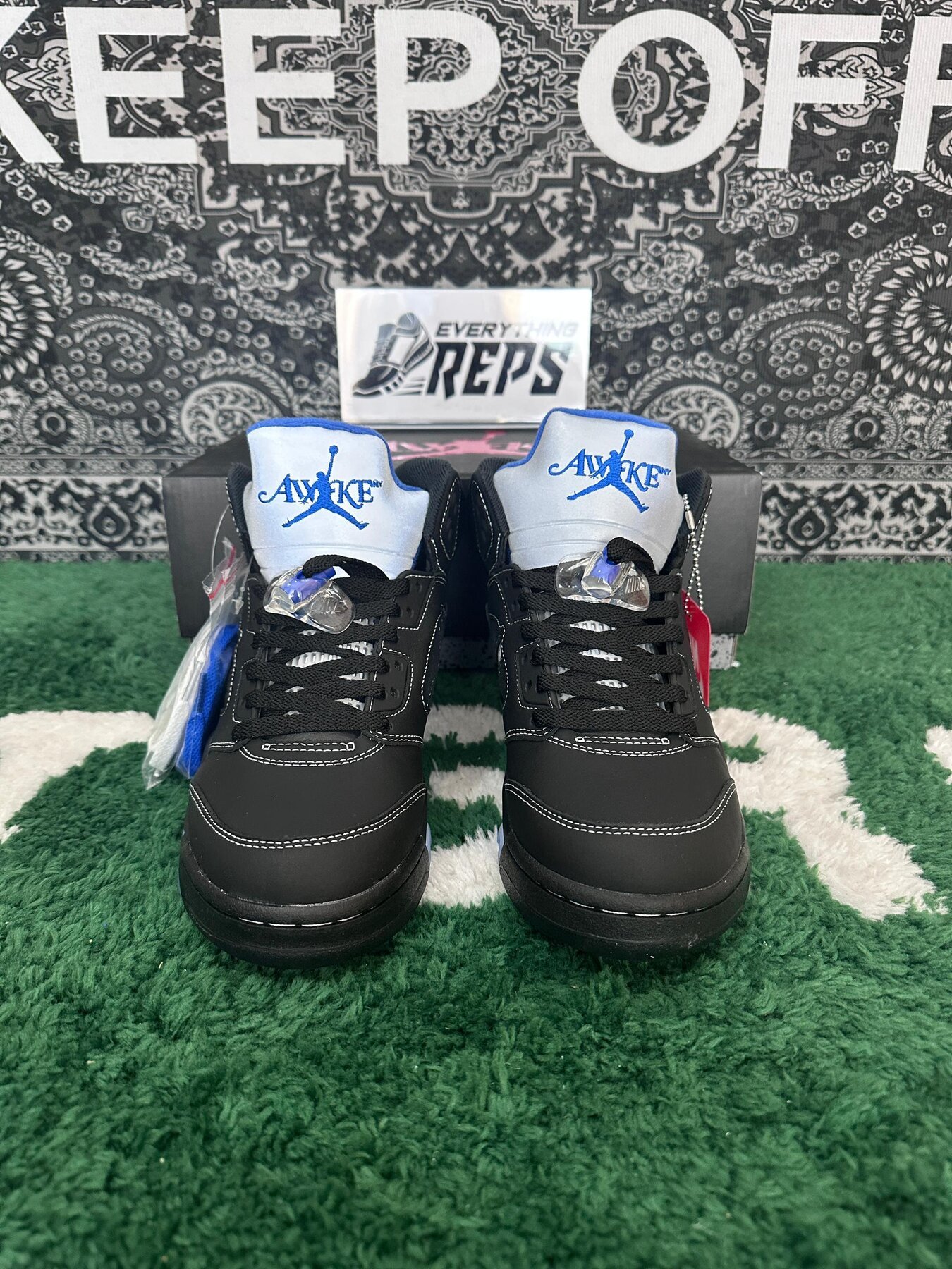 AJ5 x Awake NY Black/Racer Blue - Image 8
