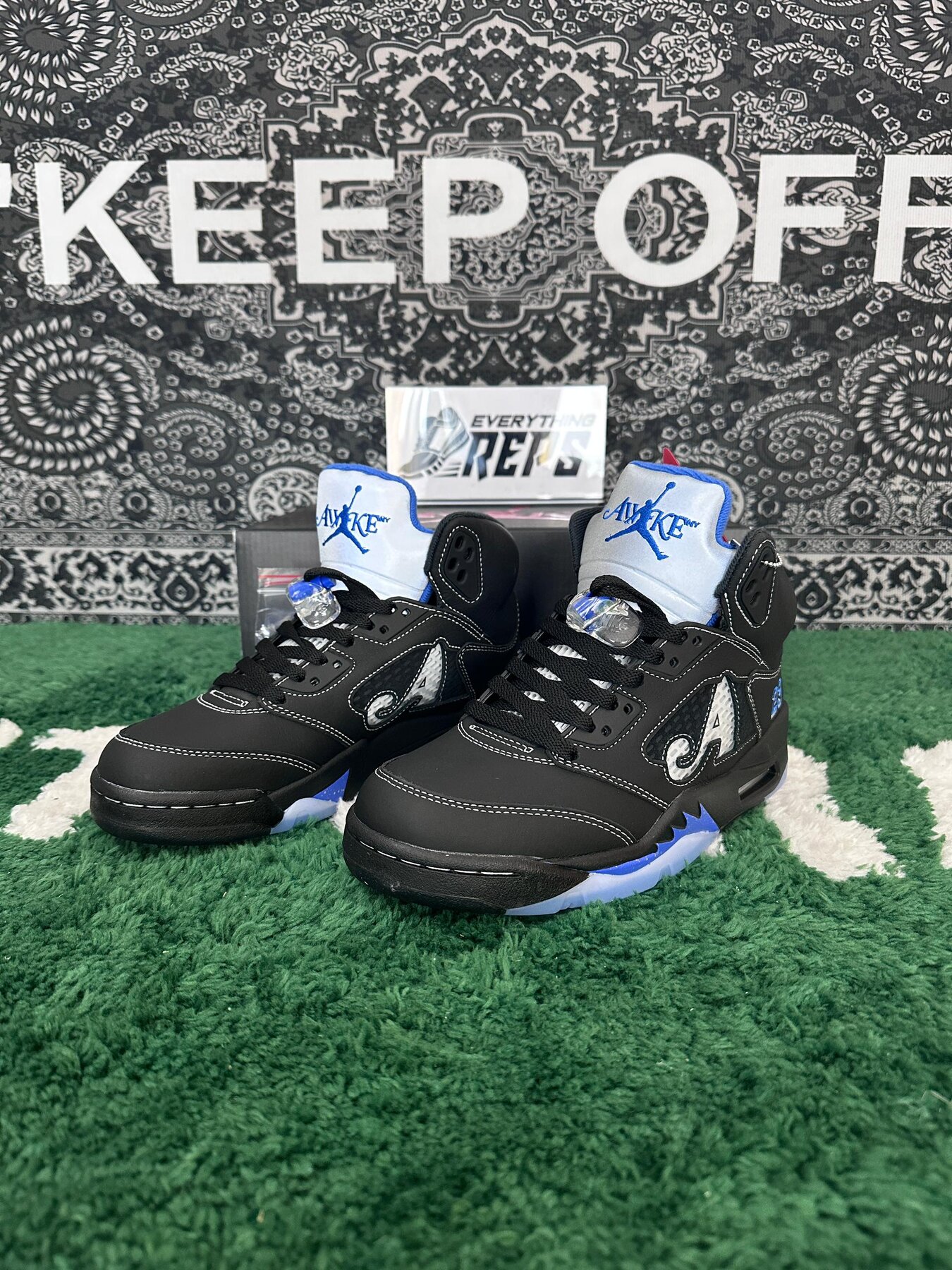 AJ5 x Awake NY Black/Racer Blue - Image 9