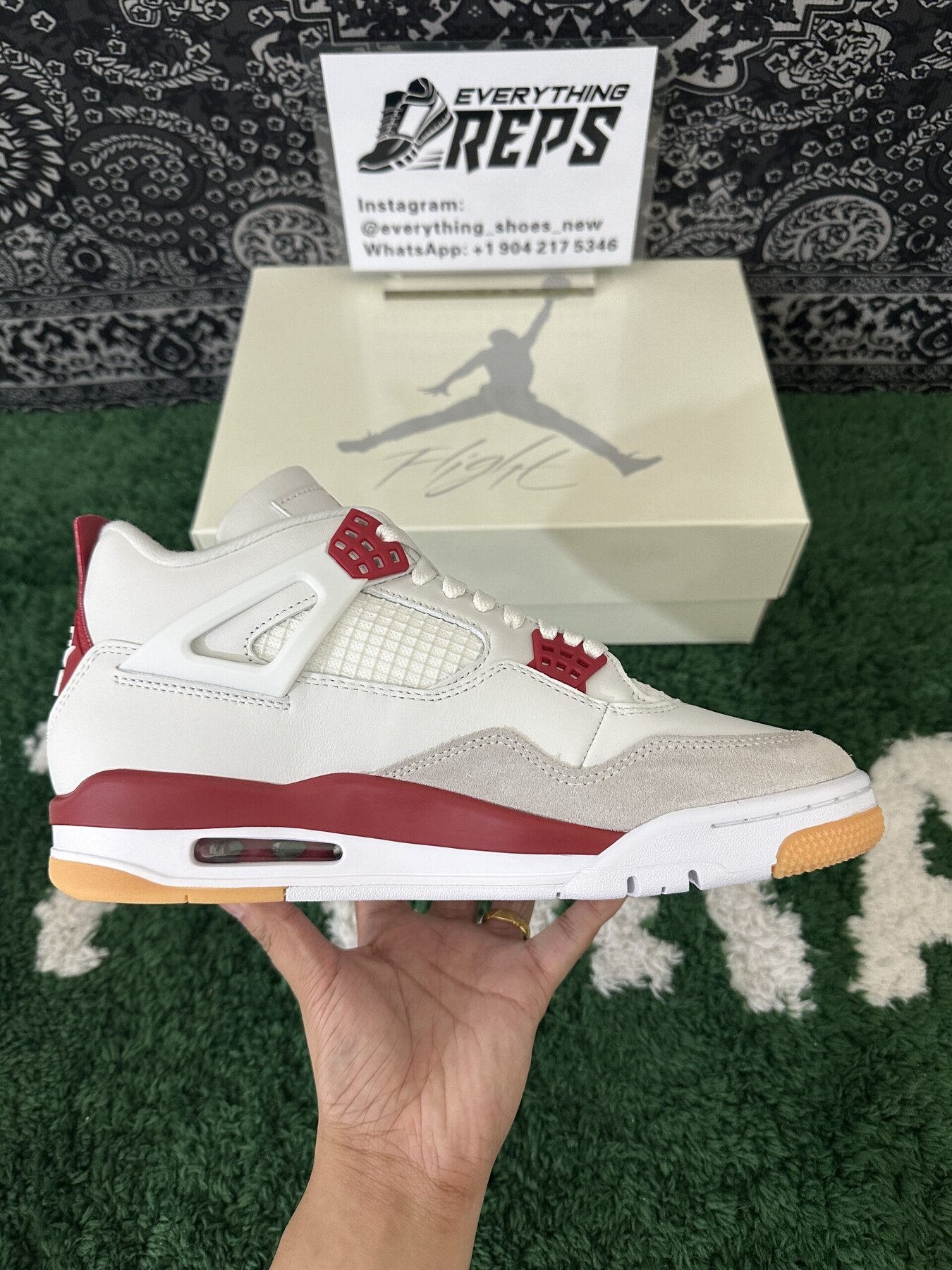 AJ4 Retro SB Varsity Red - Image 9
