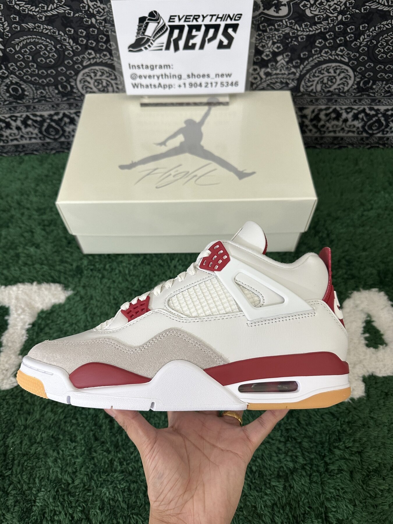 AJ4 Retro SB Varsity Red - Image 8
