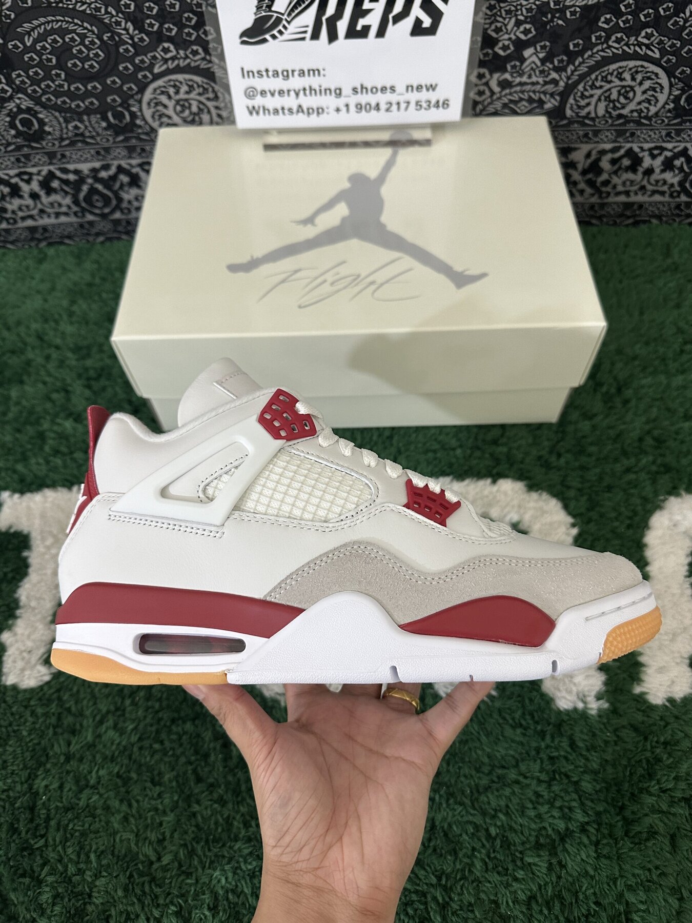 AJ4 Retro SB Varsity Red - Image 7