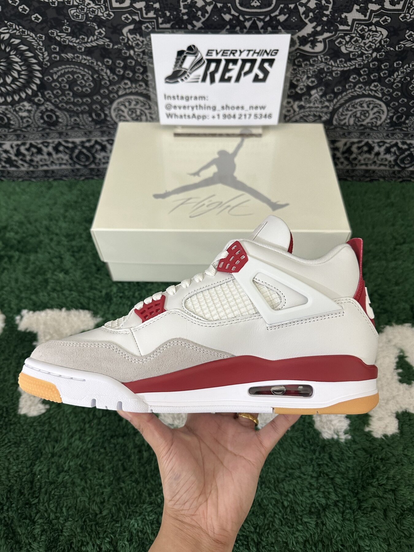 AJ4 Retro SB Varsity Red - Image 6