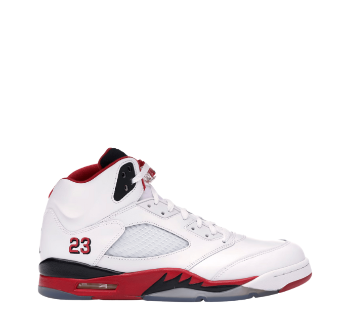 AJ5 “Fire Red Black Tongue”