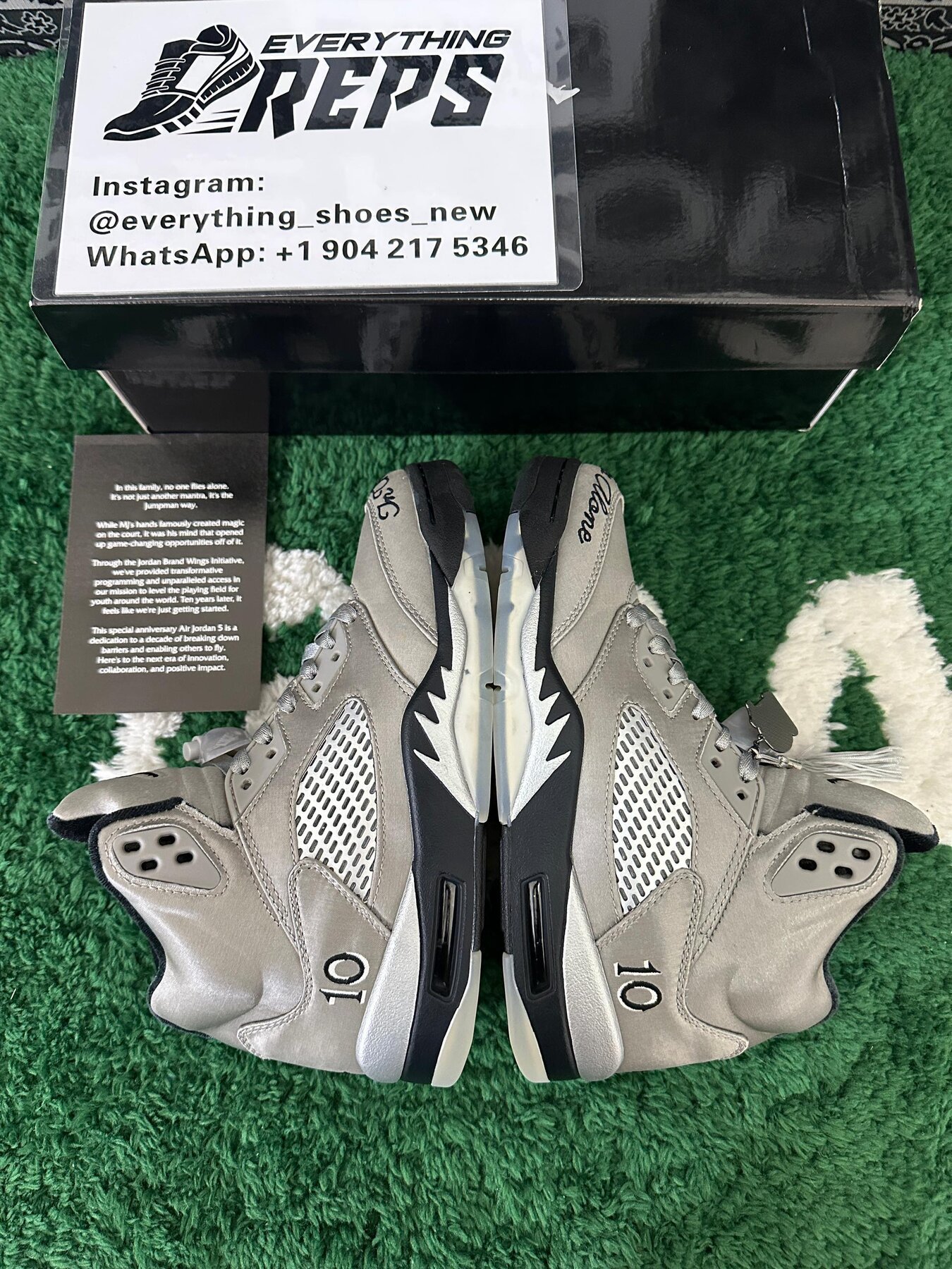 AJ5 "Wings" Medium Grey and Metallic Silver - Image 10