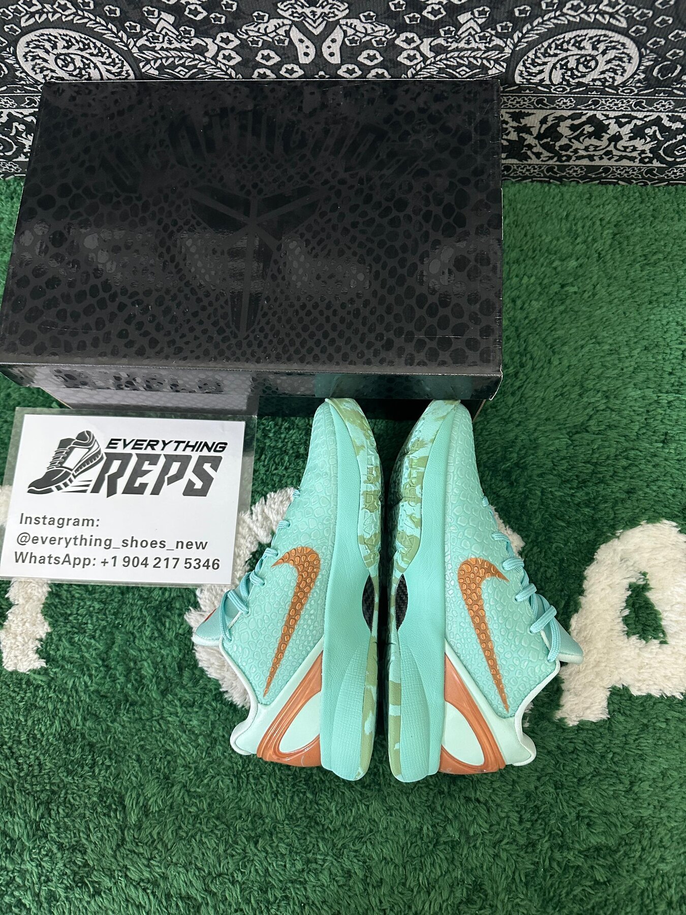 Jalen Brunson's Kobe 6 Protro Statue of Liberty PE - Image 5