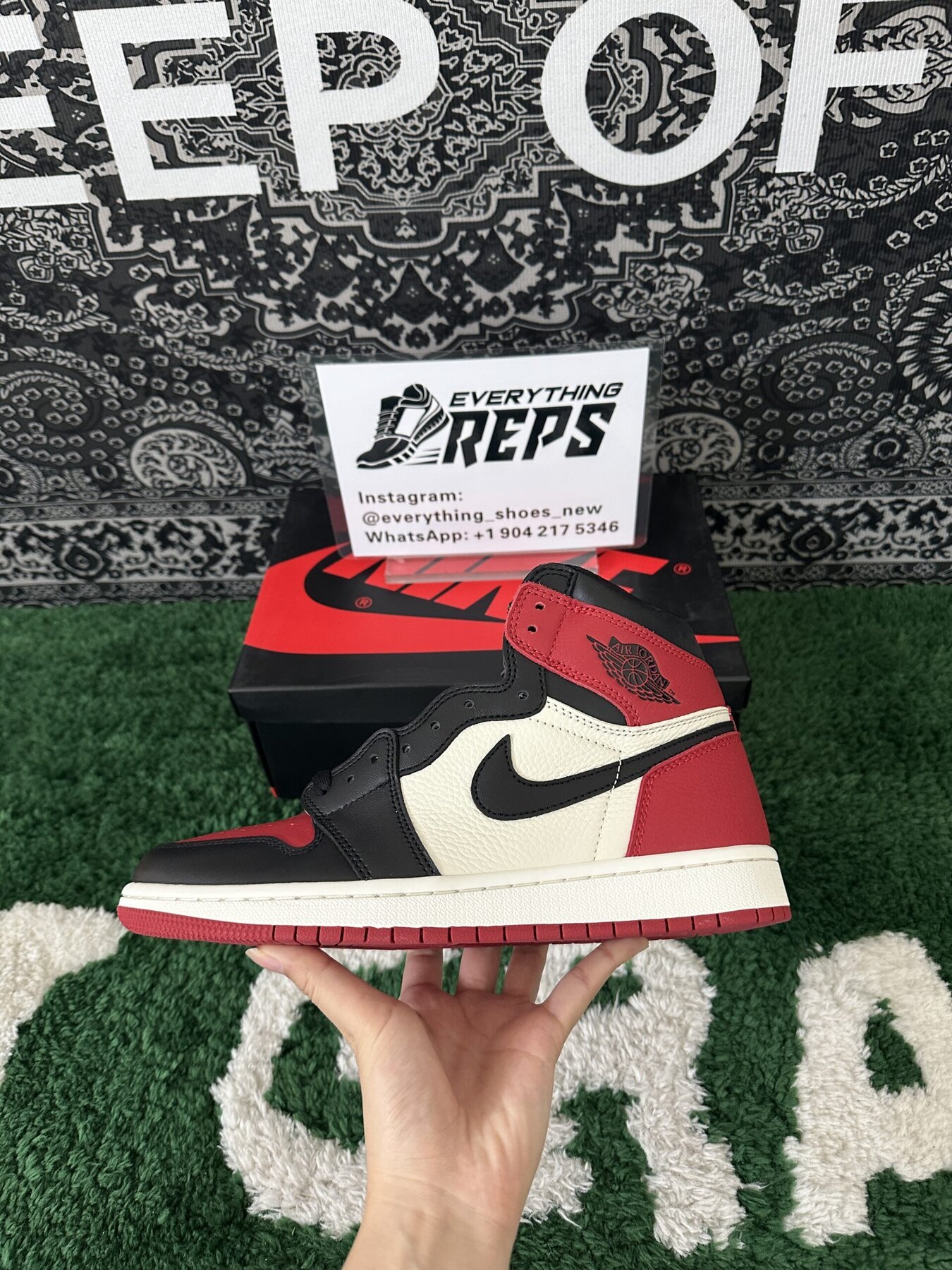 AJ1 Retro High Bred Toe - Image 5