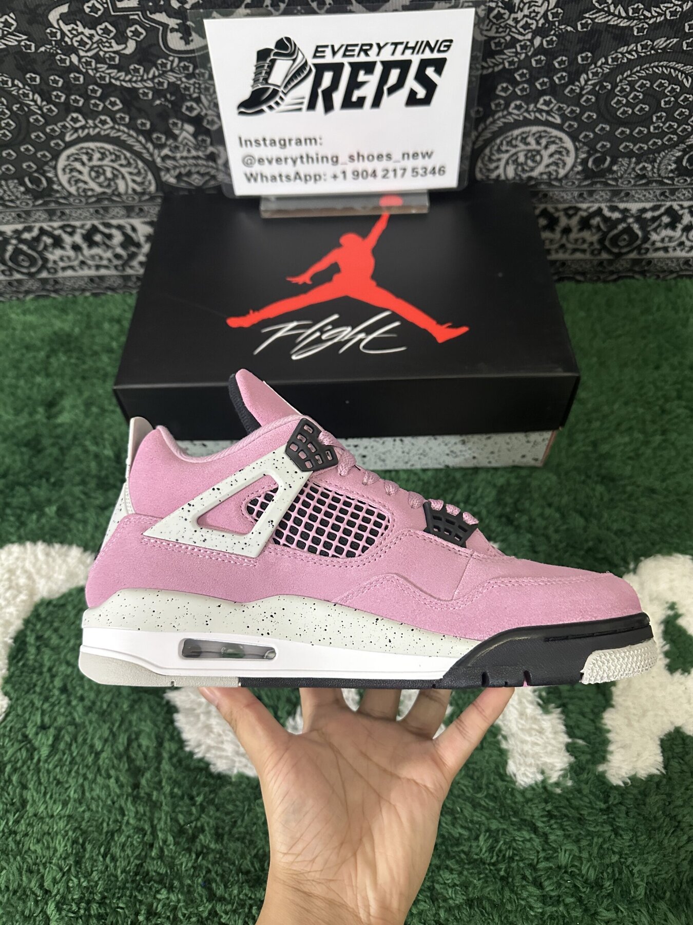 Women's AJ4 Retro Orchid - Image 7