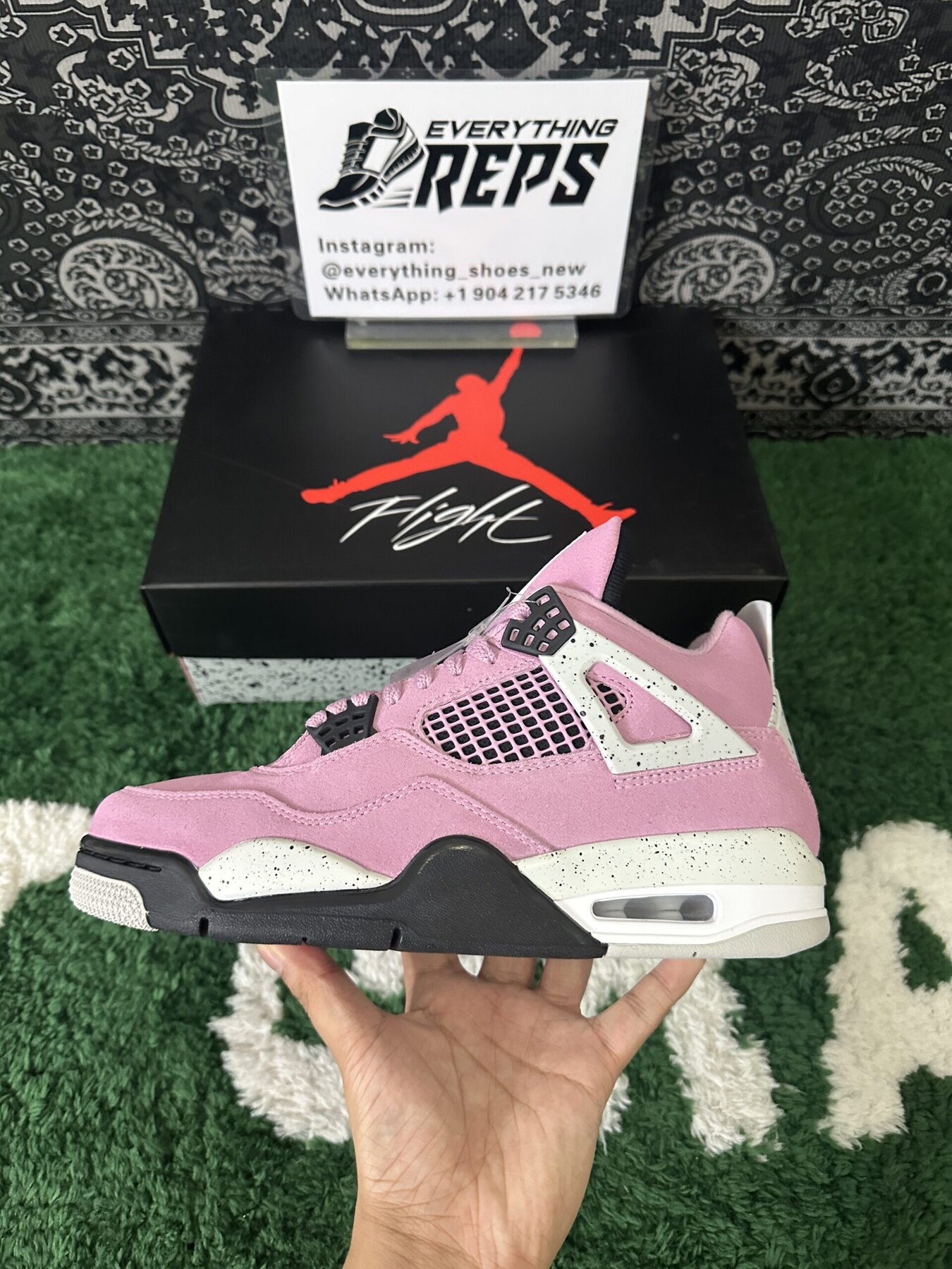 Women's AJ4 Retro Orchid - Image 6